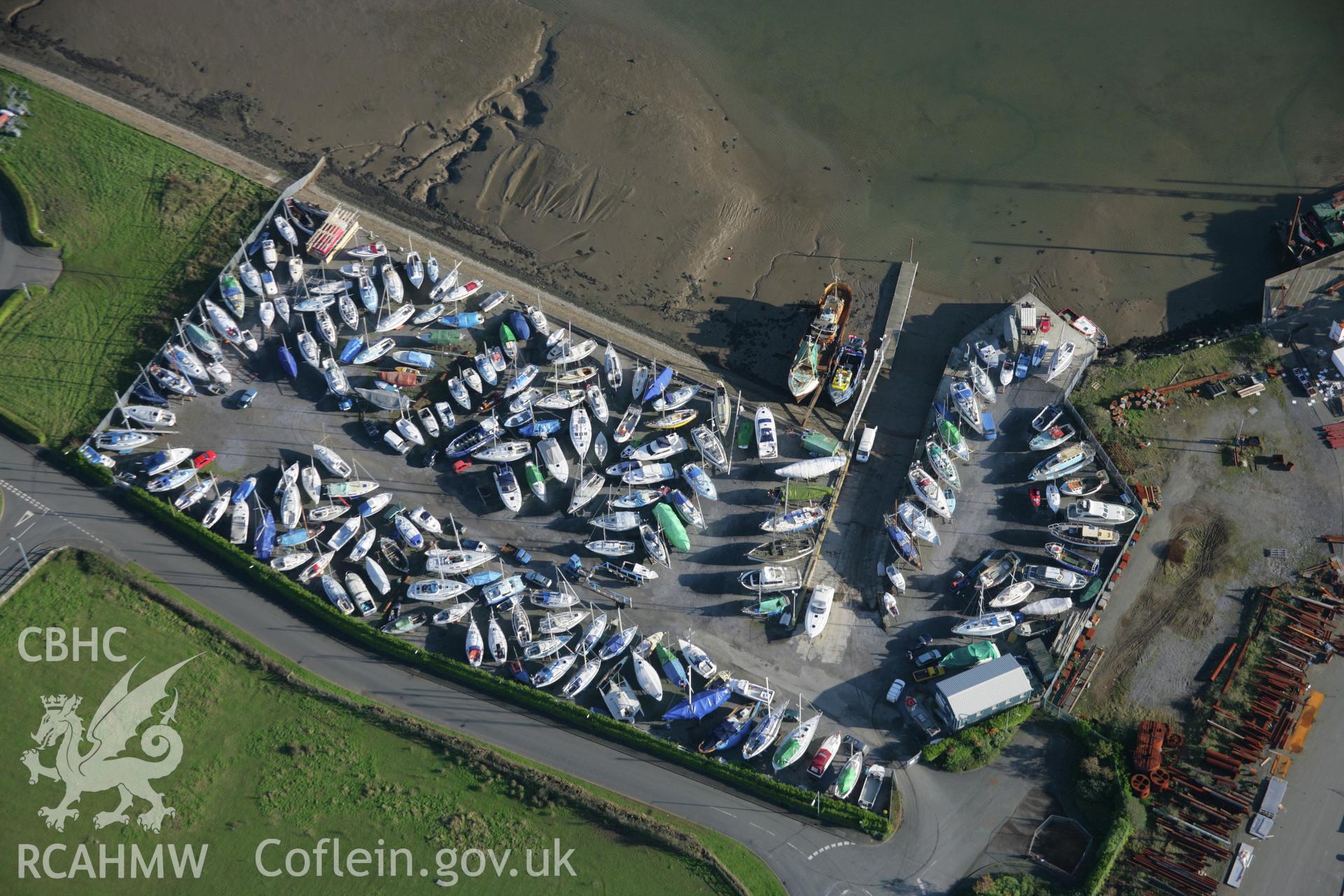 RCAHMW colour oblique aerial photograph of Cosheston Point Quay from the west. Taken on 19 November 2005 by Toby Driver
