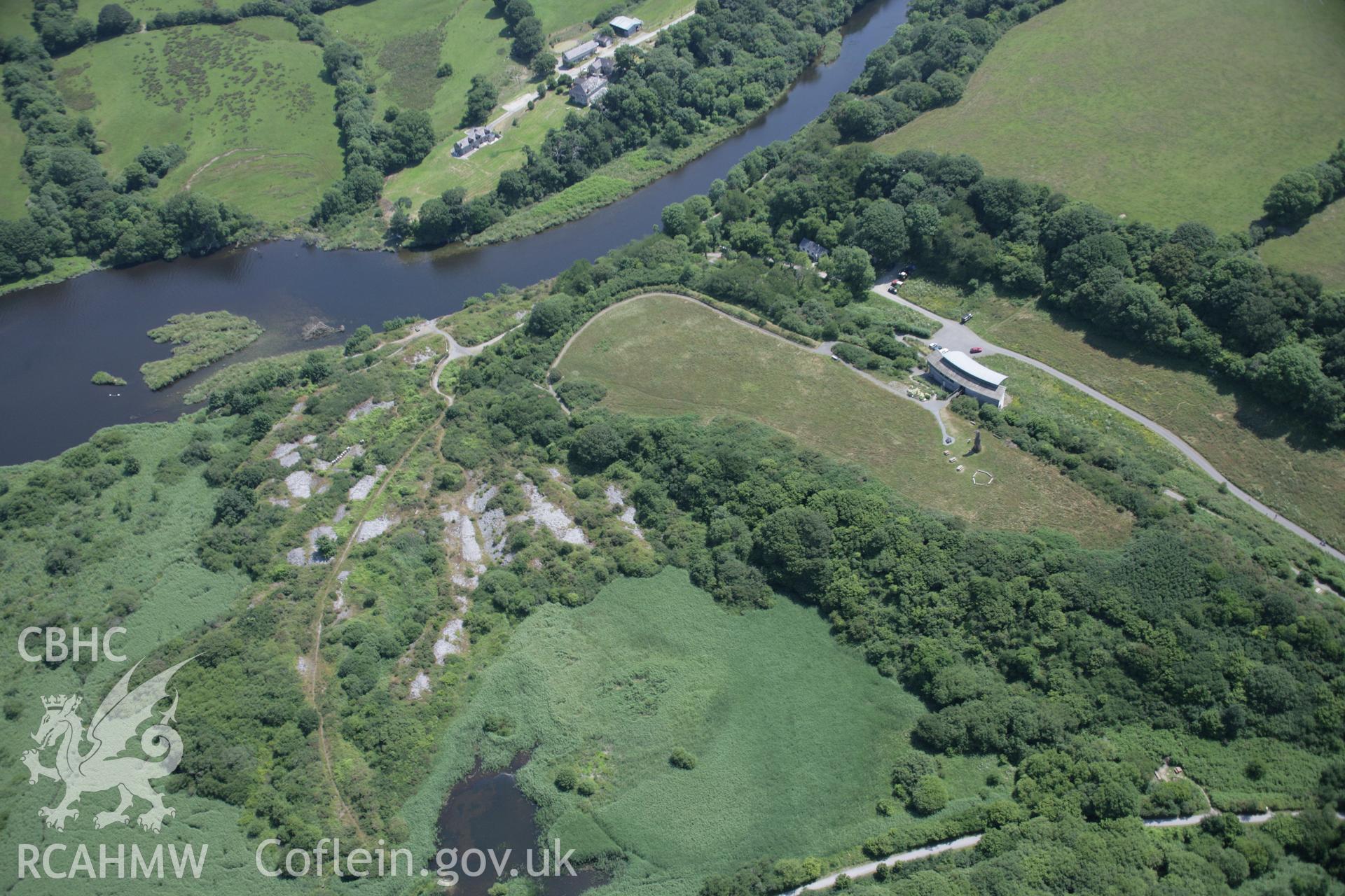 RCAHMW colour oblique aerial photograph of Welsh Wildlife Centre, Cilgerran. Taken on 11 July 2005 by Toby Driver