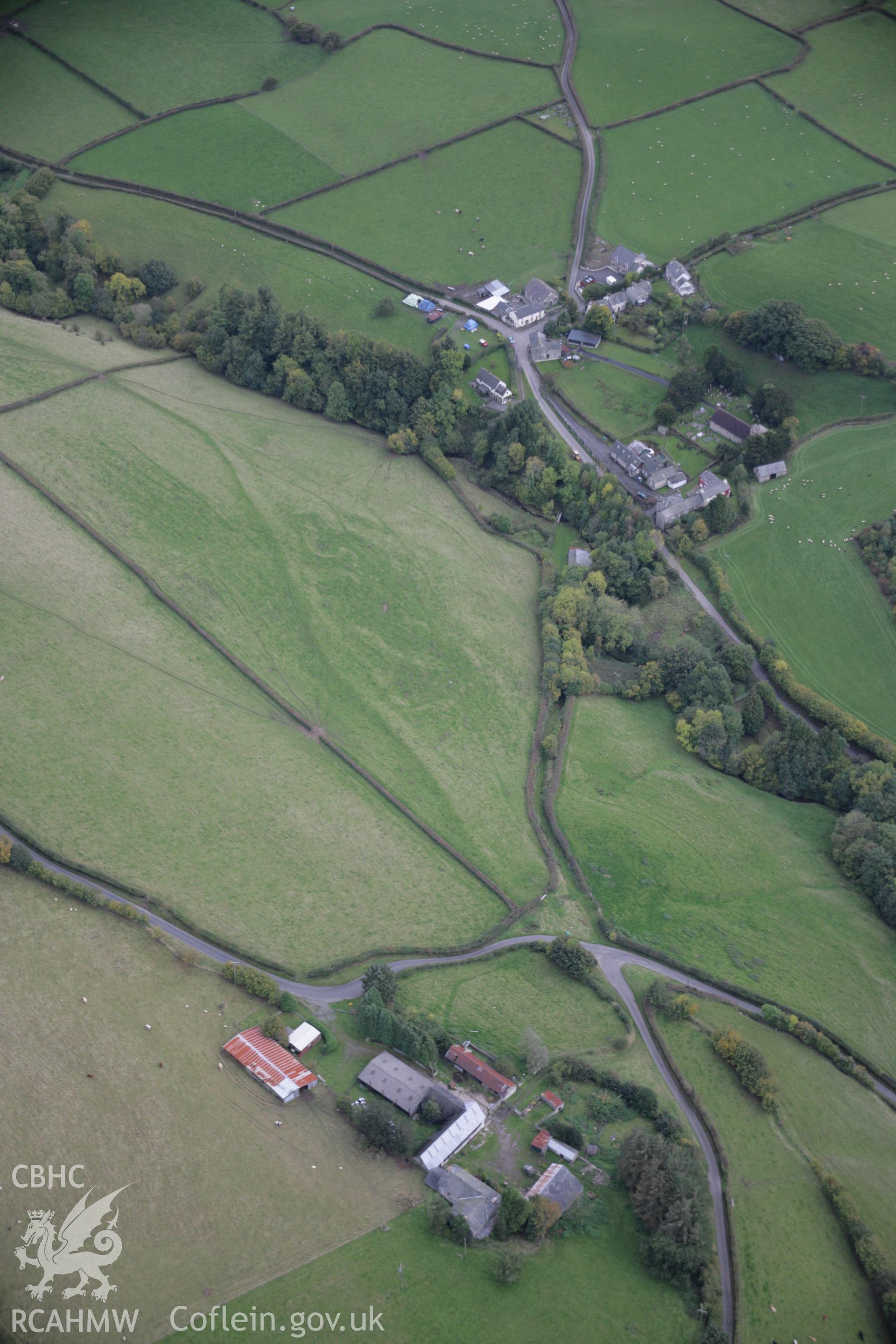 RCAHMW colour oblique aerial photograph of Gwenddwr Deserted Village. Taken on 13 October 2005 by Toby Driver