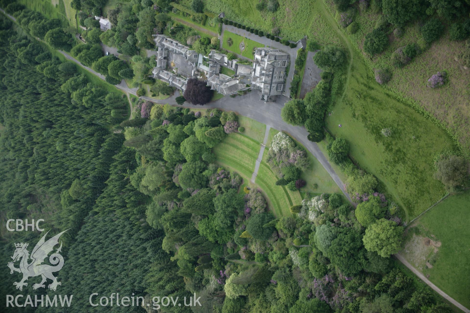 RCAHMW colour oblique aerial photograph of Golden Grove Garden, Llanasa, from the east. Taken on 09 June 2005 by Toby Driver