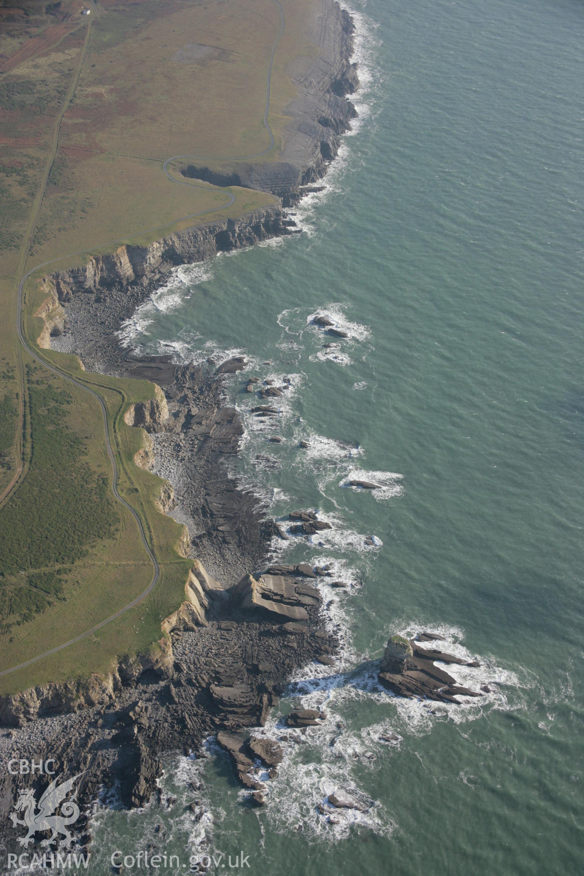 RCAHMW colour oblique aerial photograph of Castlemartin Training Area. Taken on 19 November 2005 by Toby Driver