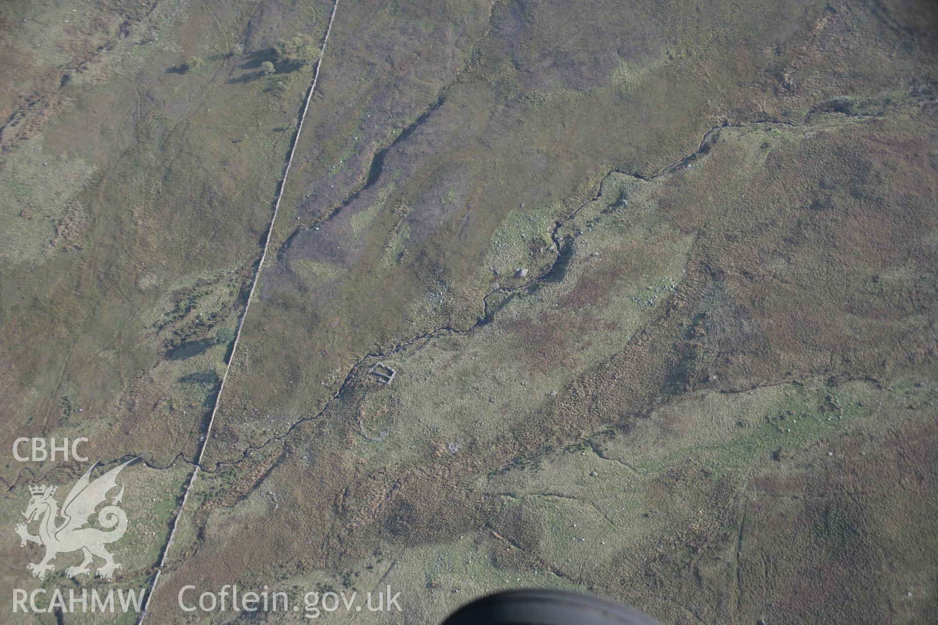 RCAHMW colour oblique aerial photograph of a building north of Llyn Cyri looking south-east. Taken on 17 October 2005 by Toby Driver