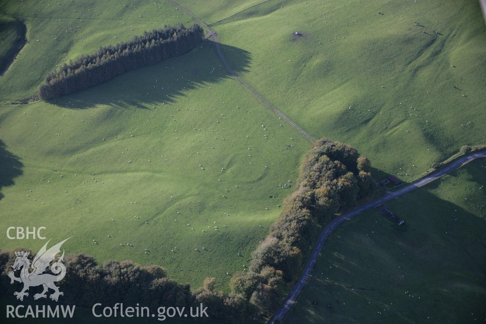 RCAHMW colour oblique aerial photograph of Black Gate Enclosure looking north-west. Taken on 13 October 2005 by Toby Driver