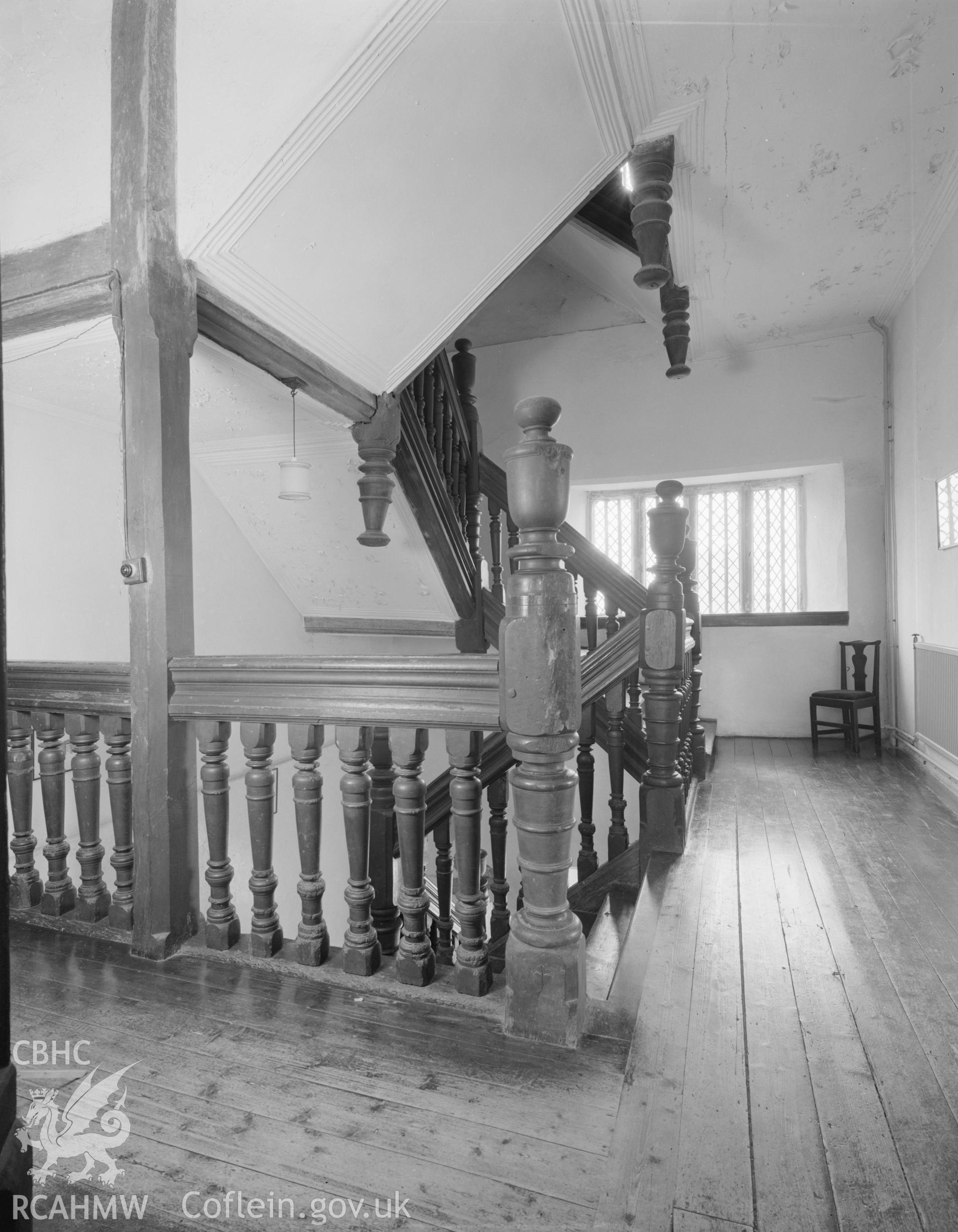 Black and white acetate negative showing view of Tre-owen.