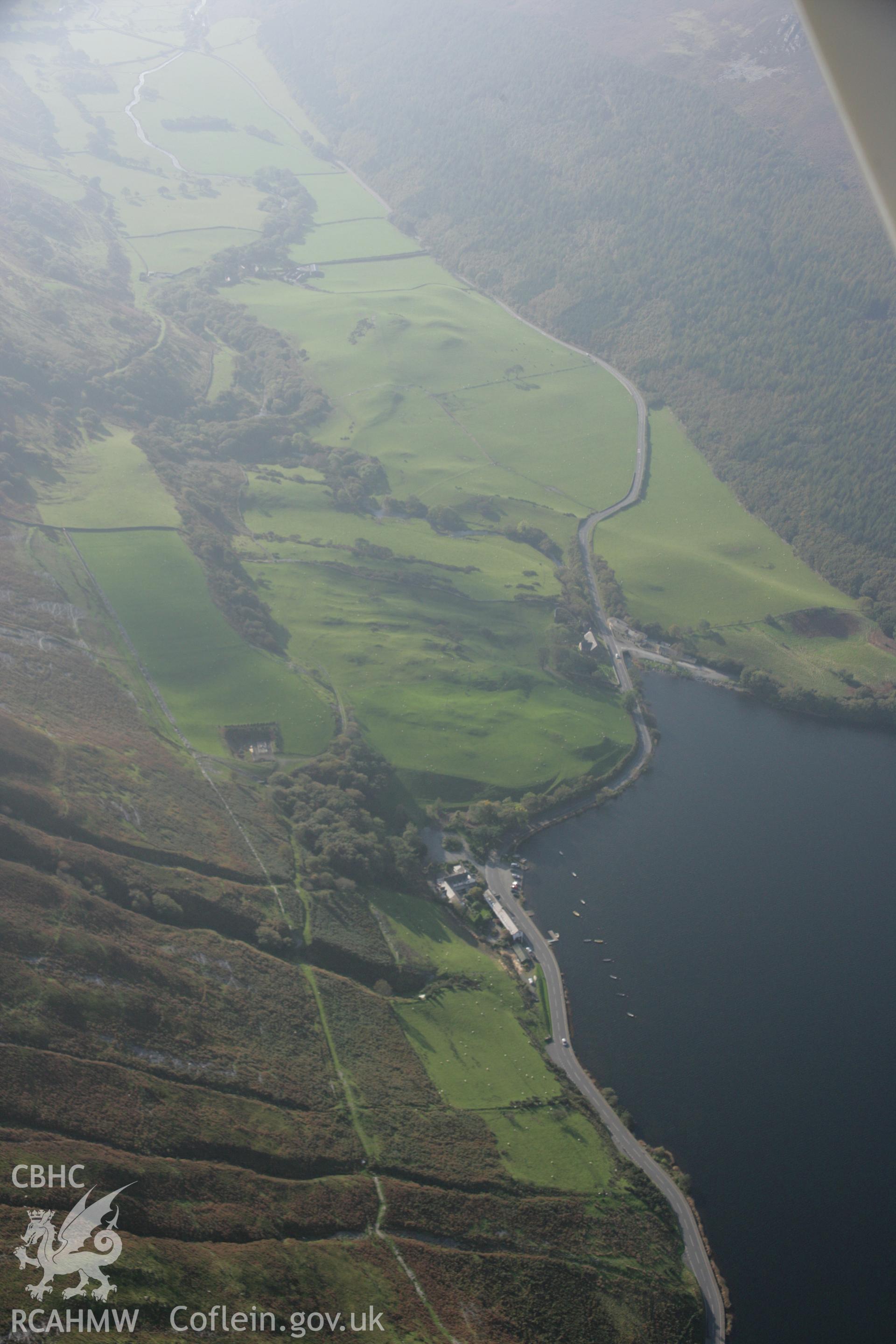 RCAHMW colour oblique aerial photograph of Tal-y-Llyn Lake looking south-west. Taken on 17 October 2005 by Toby Driver