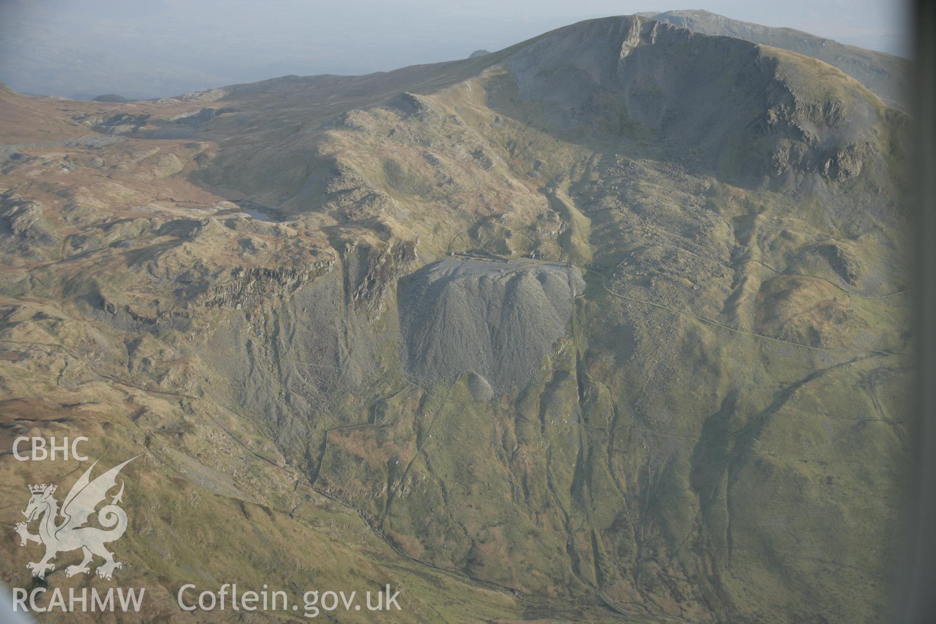 RCAHMW digital colour oblique photograph of Croesor Slate Quarry from the north. Taken on 20/03/2005 by T.G. Driver.