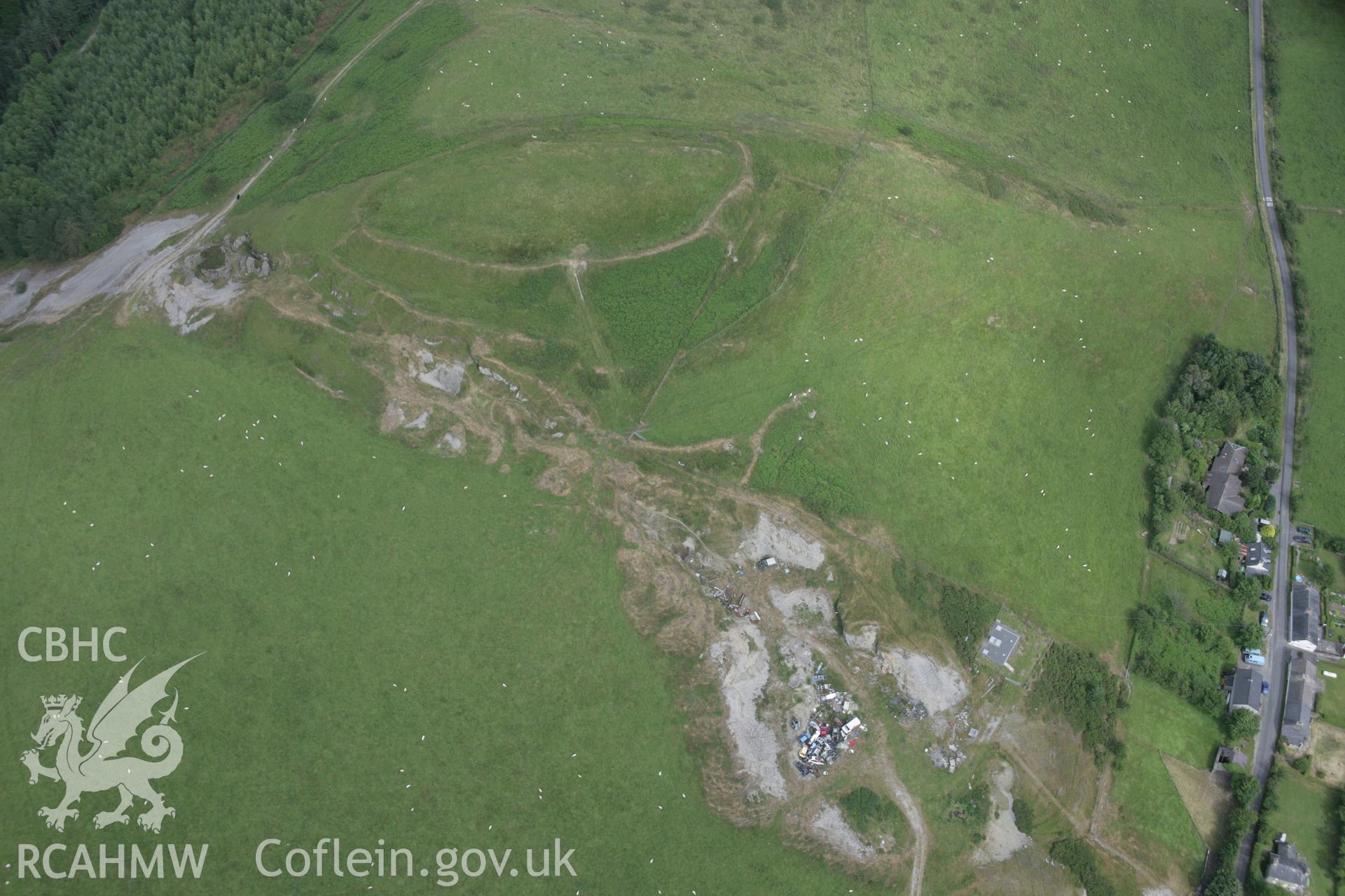 RCAHMW digital colour oblique photograph of Darren Camp viewed from the west. Taken on 18/07/2005 by T.G. Driver.