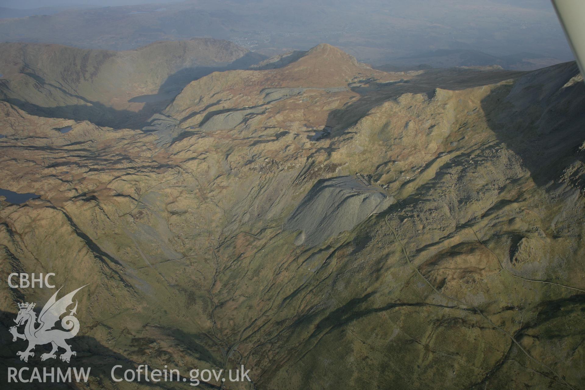 RCAHMW digital colour oblique photograph of Croesor Slate Quarry from the west. Taken on 20/03/2005 by T.G. Driver.
