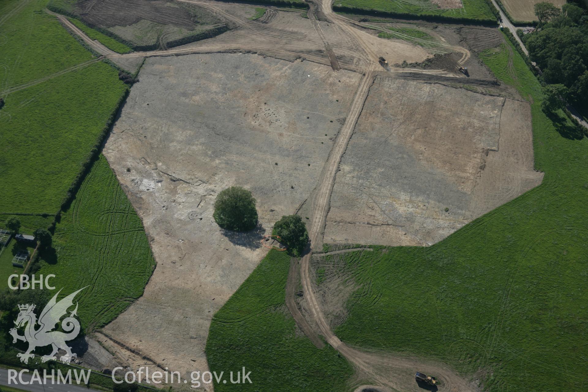 RCAHMW digital colour oblique photograph of the excavation of at prehistoric settlement Parc Bryn Cegin, Llandygai. Taken on 08/06/2005 by T.G. Driver.