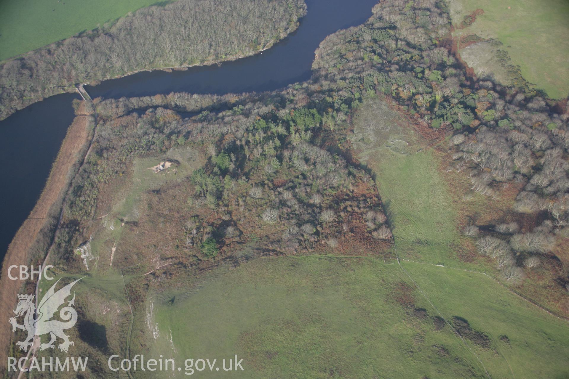 RCAHMW colour oblique aerial photograph of Stackpole Warren 'Ancient Village'. Taken on 19 November 2005 by Toby Driver