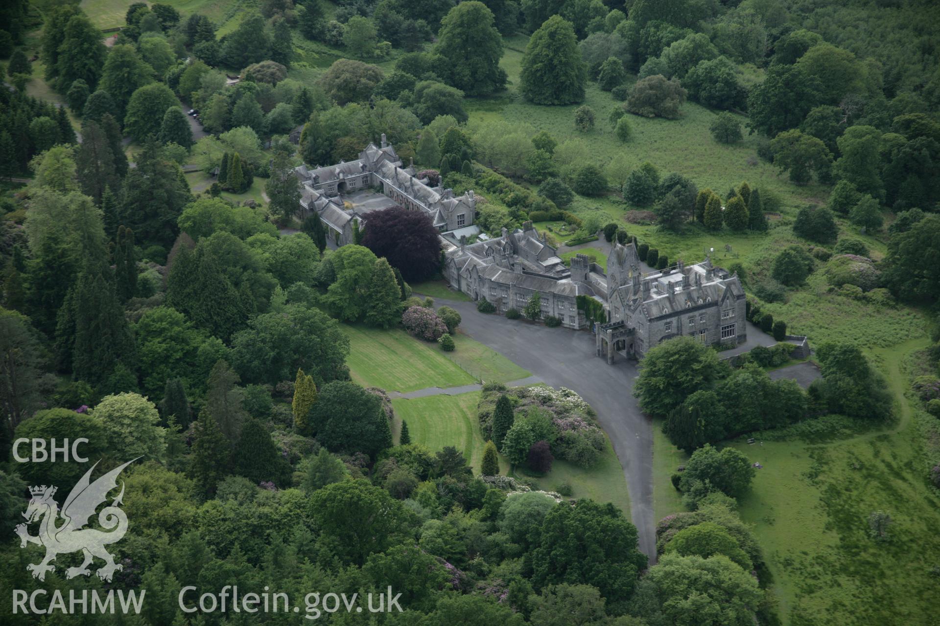 RCAHMW colour oblique aerial photograph of Golden Grove Garden, Llanasa, from the south-east. Taken on 09 June 2005 by Toby Driver