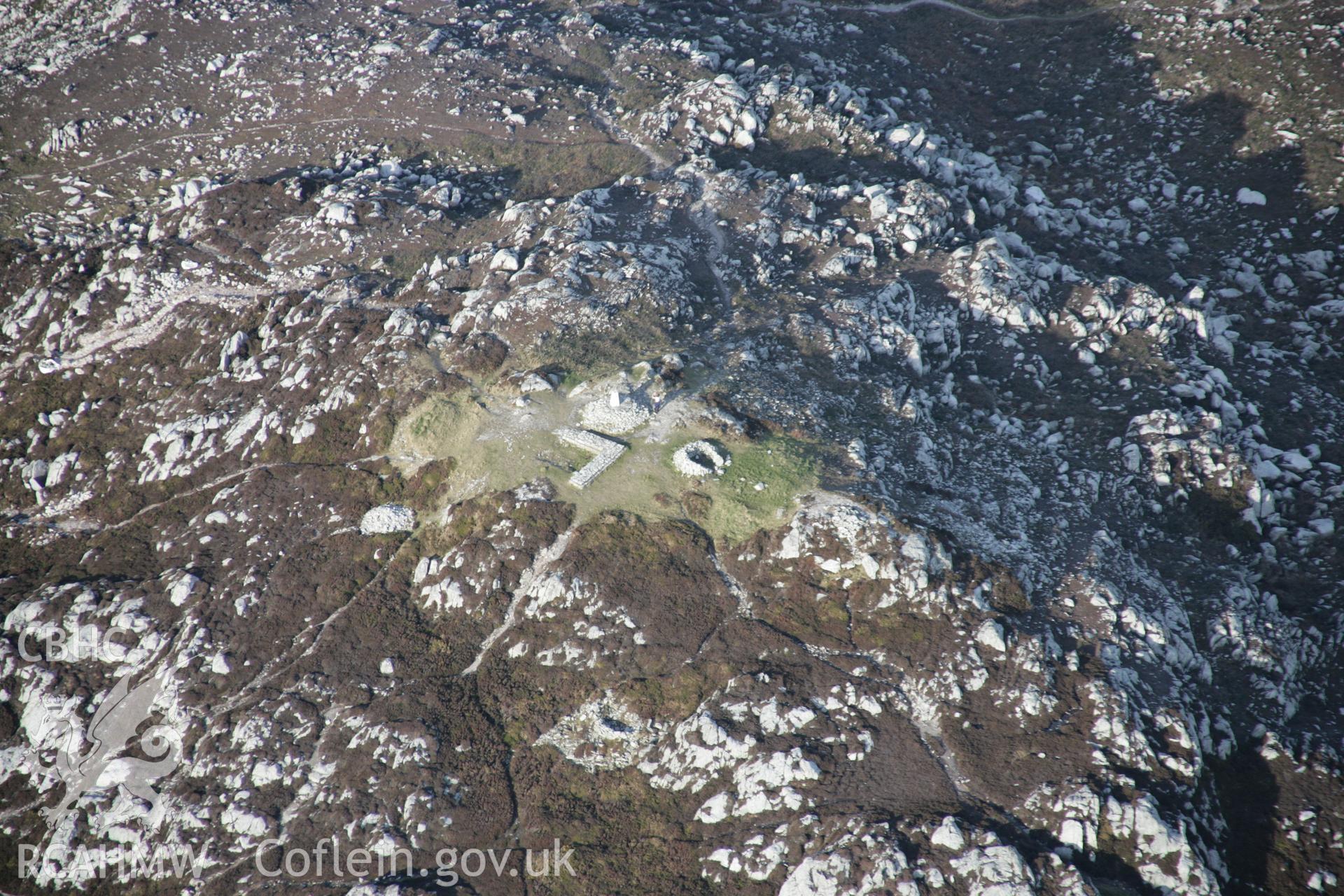 RCAHMW digital colour oblique photograph of Holyhead Mountain Tower. Taken on 20/03/2005 by T.G. Driver.