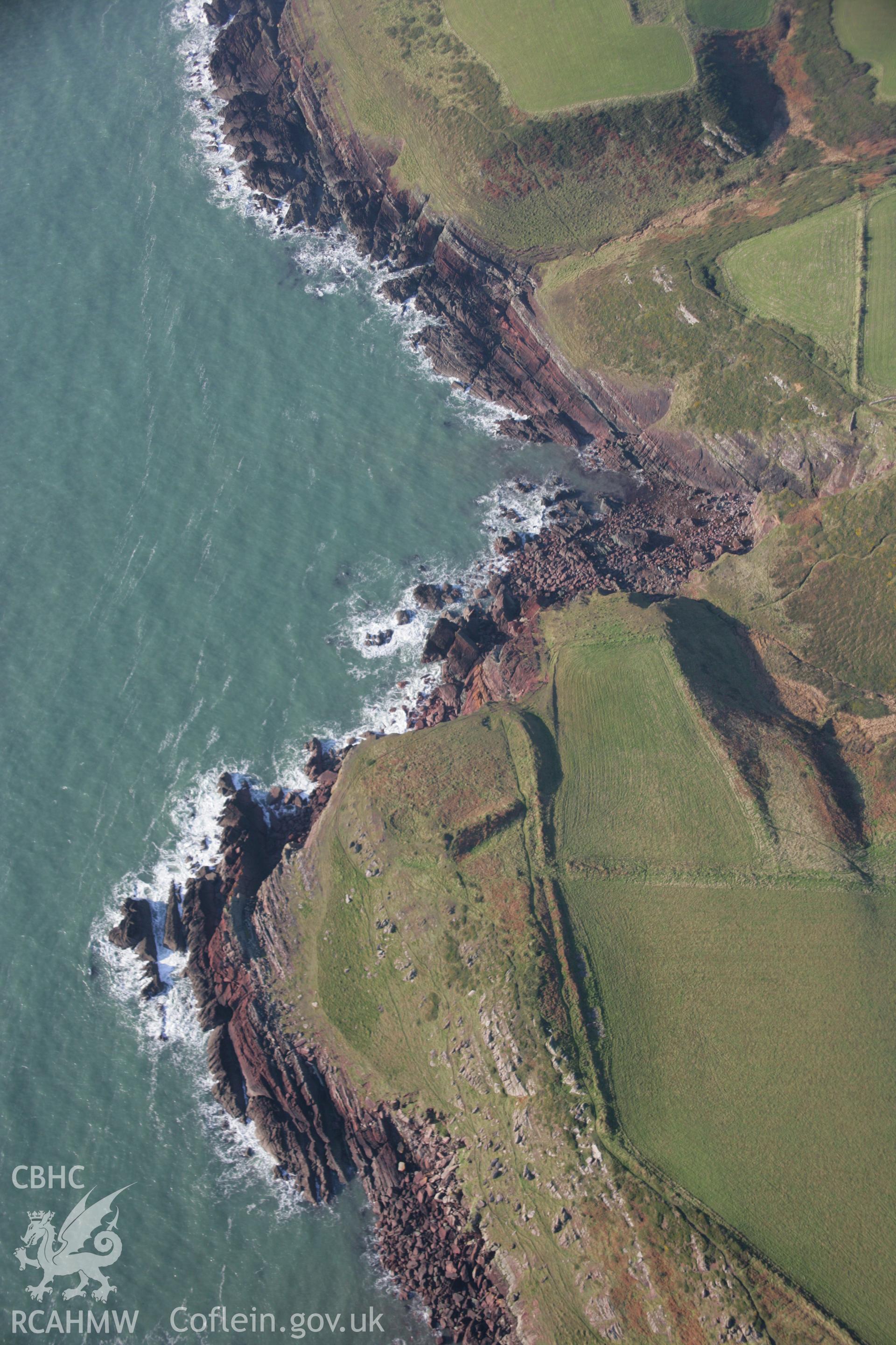 RCAHMW colour oblique aerial photograph of West Pickard Camp from the east. Taken on 19 November 2005 by Toby Driver
