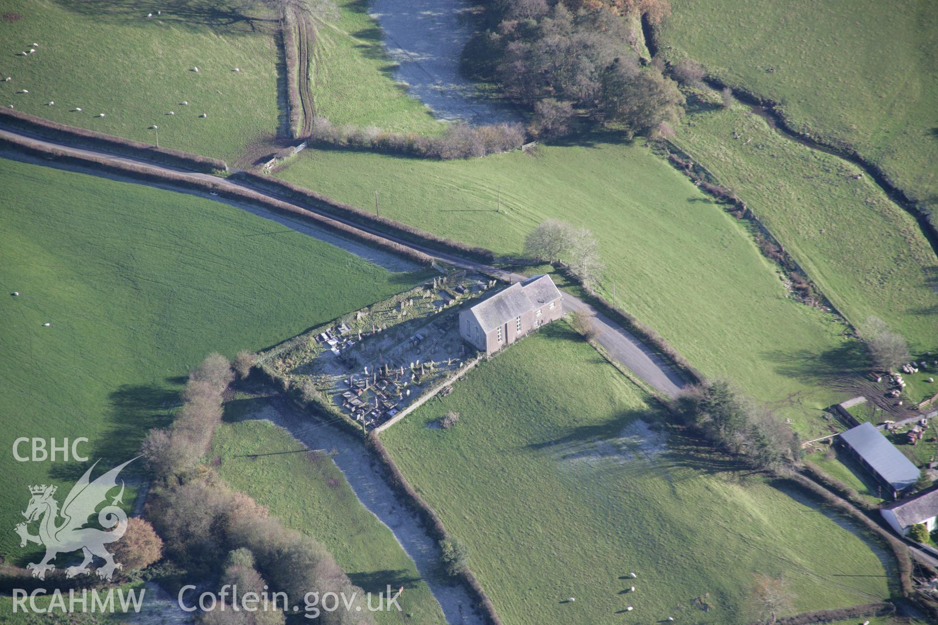 RCAHMW colour oblique photograph of Bethlehem Chapel, view from west. Taken by Toby Driver on 17/11/2005.