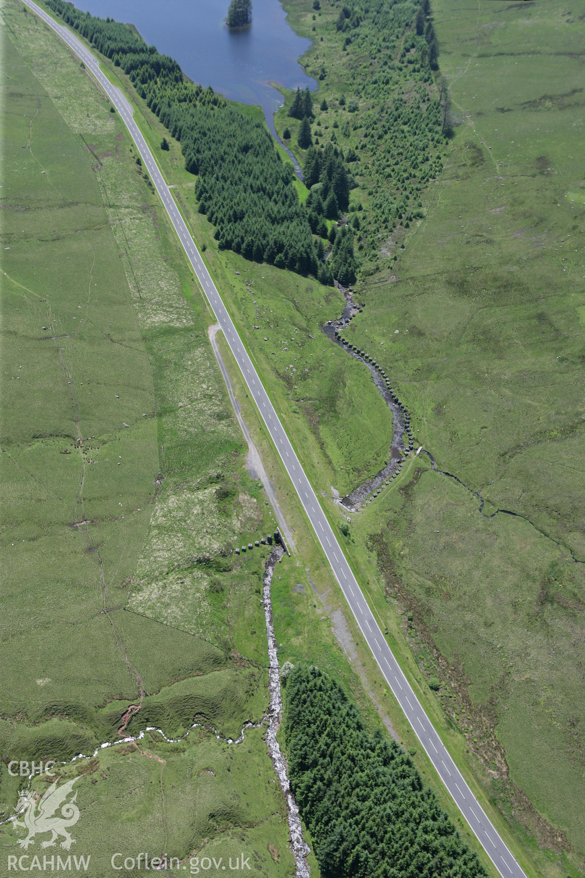 RCAHMW colour oblique photograph of Storey Arms Anti-Invasion Trenches. Taken by Toby Driver on 09/06/2008.