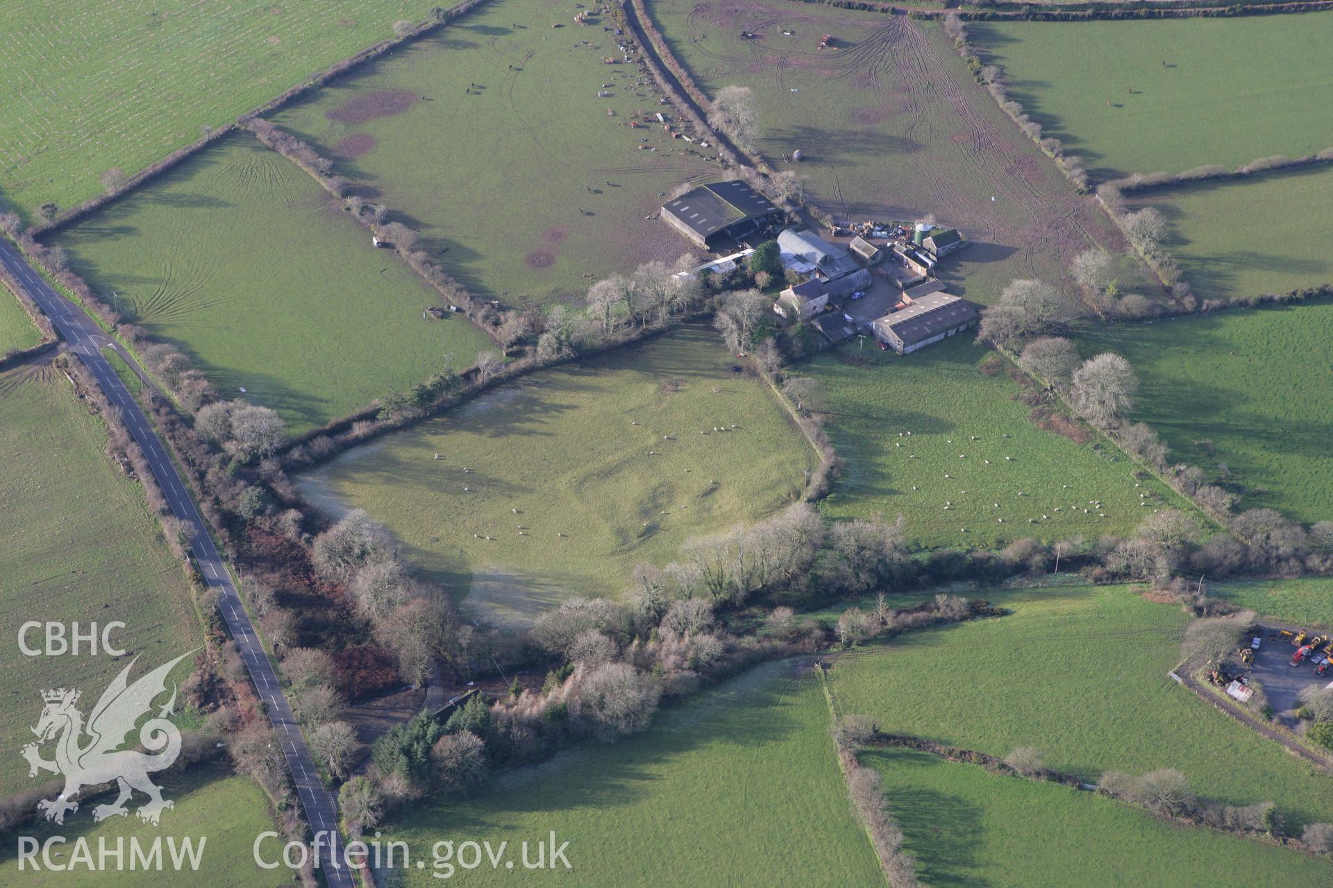 RCAHMW colour oblique photograph of Blaen y rangell. Taken by Toby Driver on 15/12/2008.
