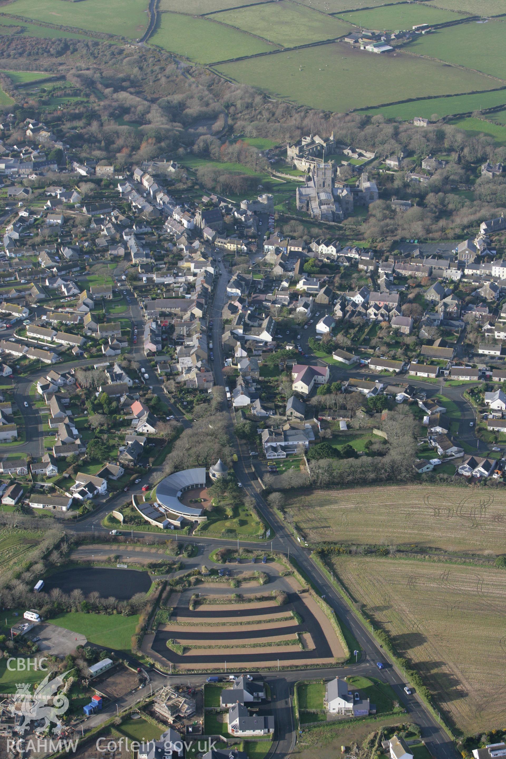 RCAHMW colour oblique photograph of St David's, from the east. Taken by Toby Driver on 15/12/2008.