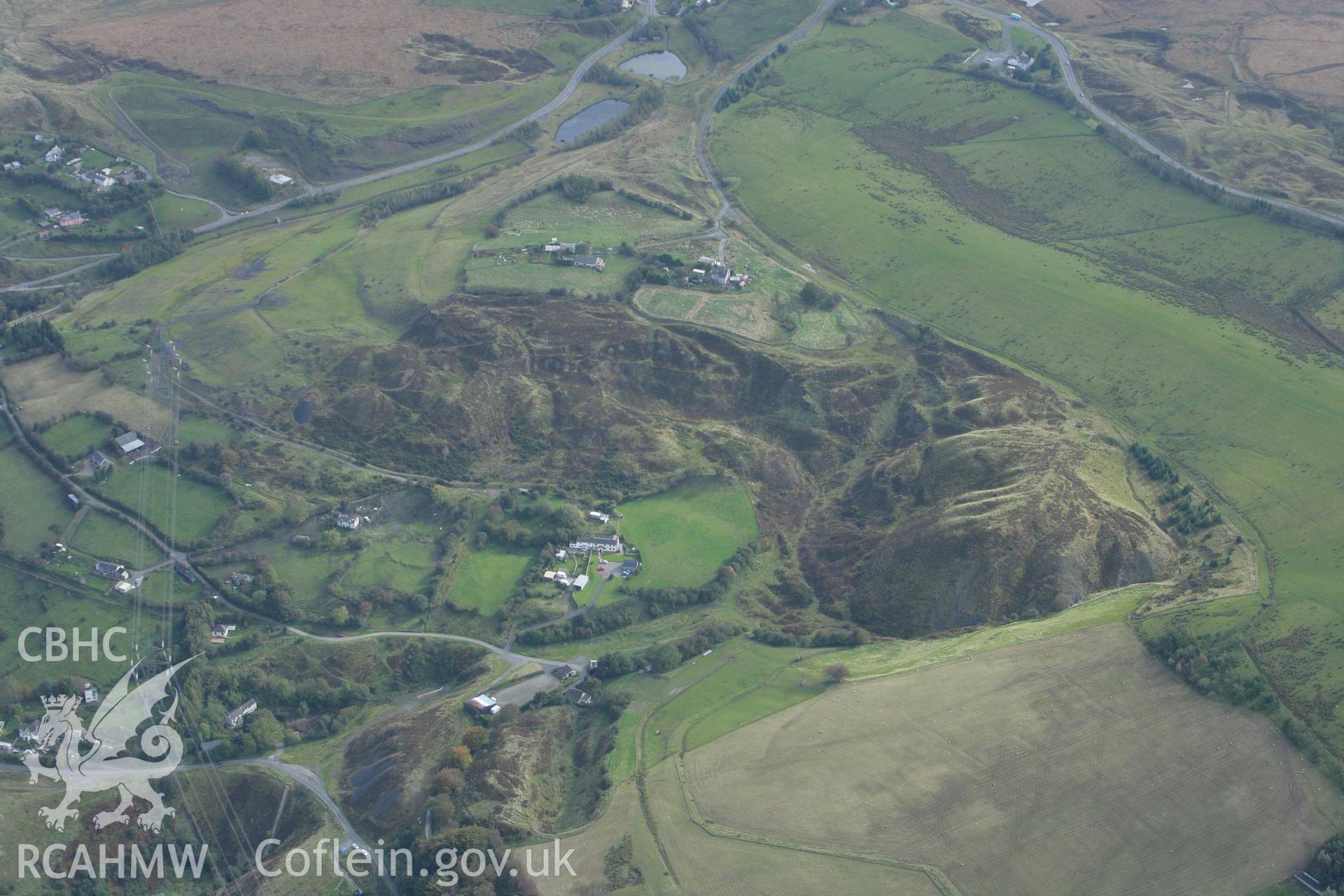 RCAHMW colour oblique photograph of Gellifelen village. Taken by Toby Driver on 10/10/2008.