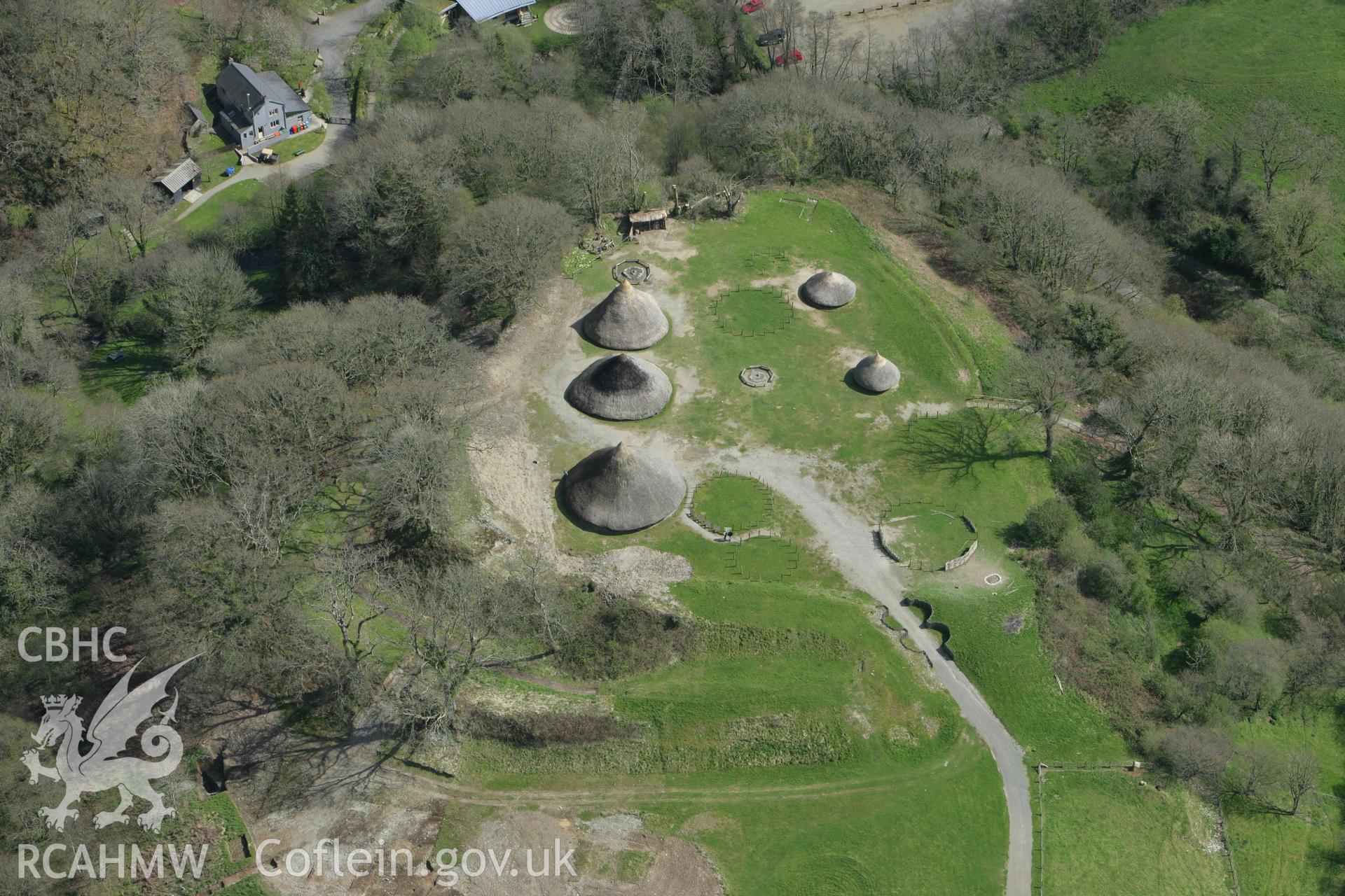 RCAHMW colour oblique photograph of Castell Henllys. Taken by Toby Driver on 24/04/2008.