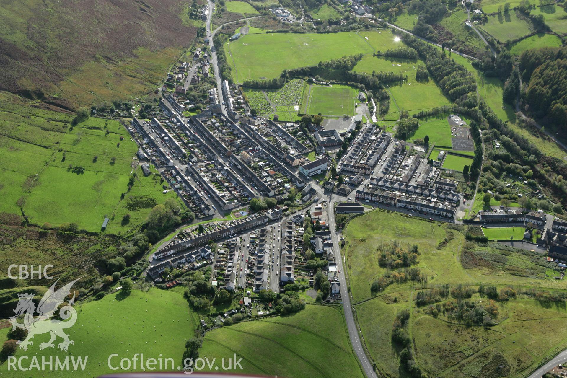 RCAHMW colour oblique photograph of Price Town. Taken by Toby Driver on 16/10/2008.