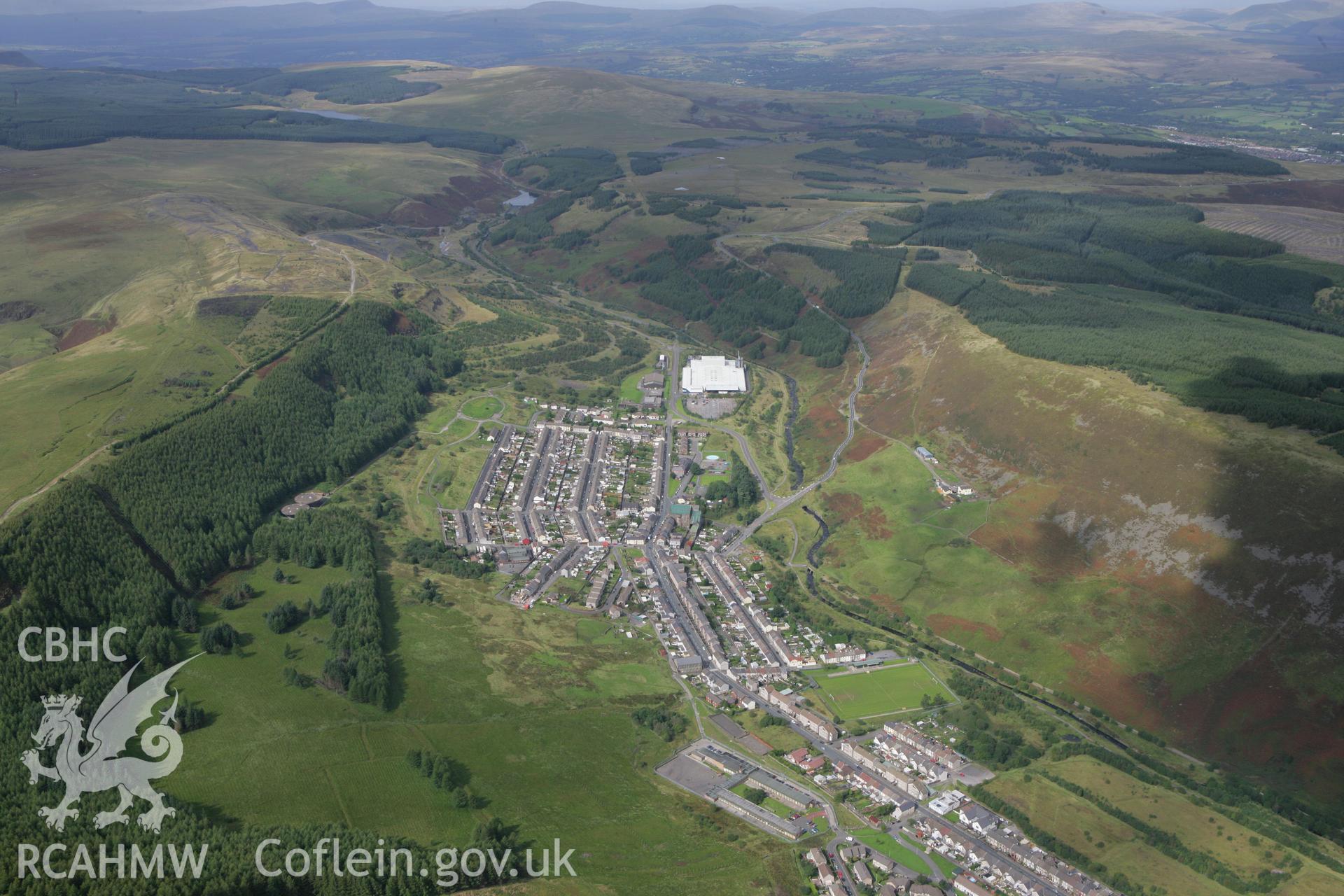 RCAHMW colour oblique photograph of Maerdy, from the south. Taken by Toby Driver on 12/09/2008.