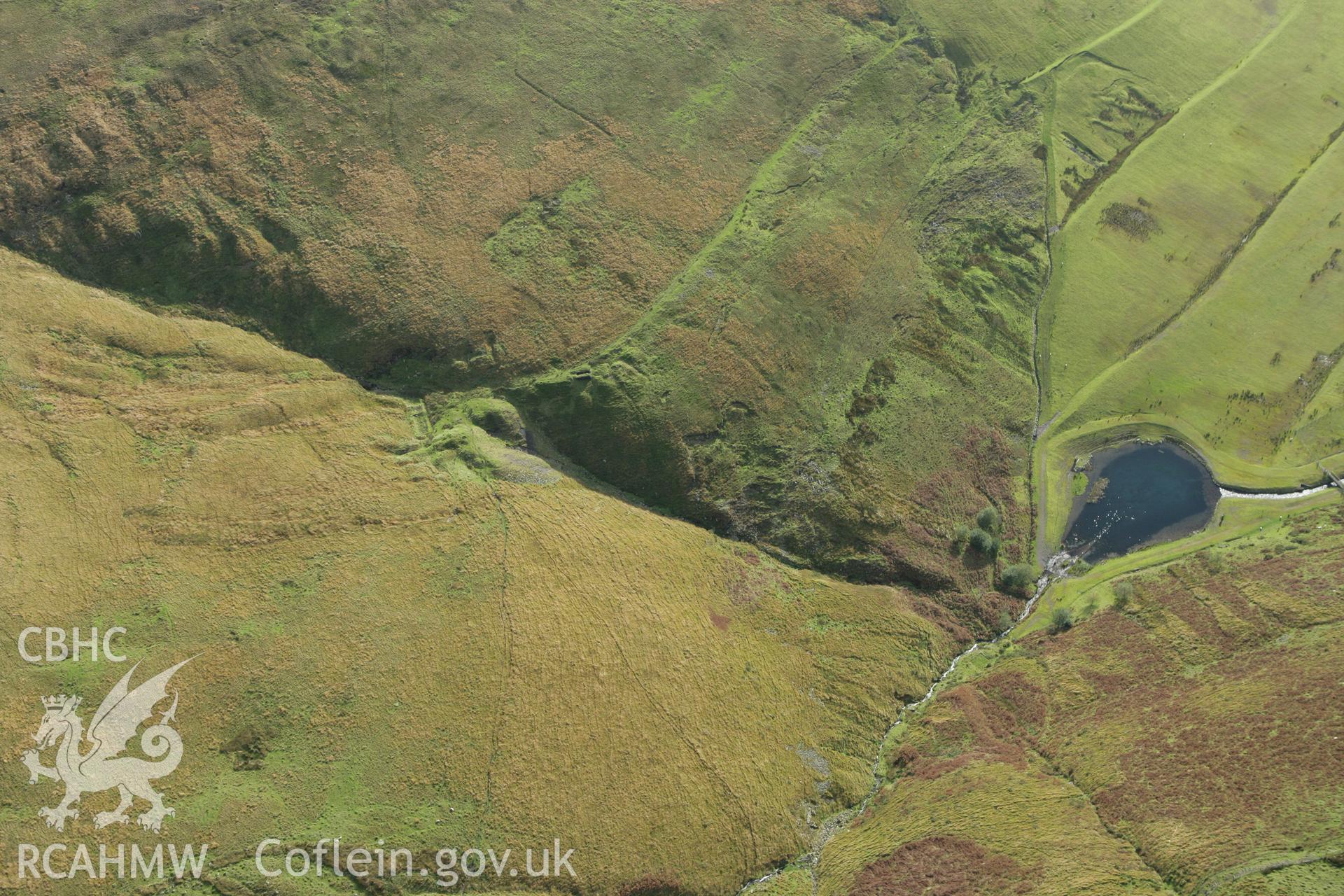 RCAHMW colour oblique photograph of Nant Hir Level, Coal Mine, Blaengarw. Taken by Toby Driver on 16/10/2008.