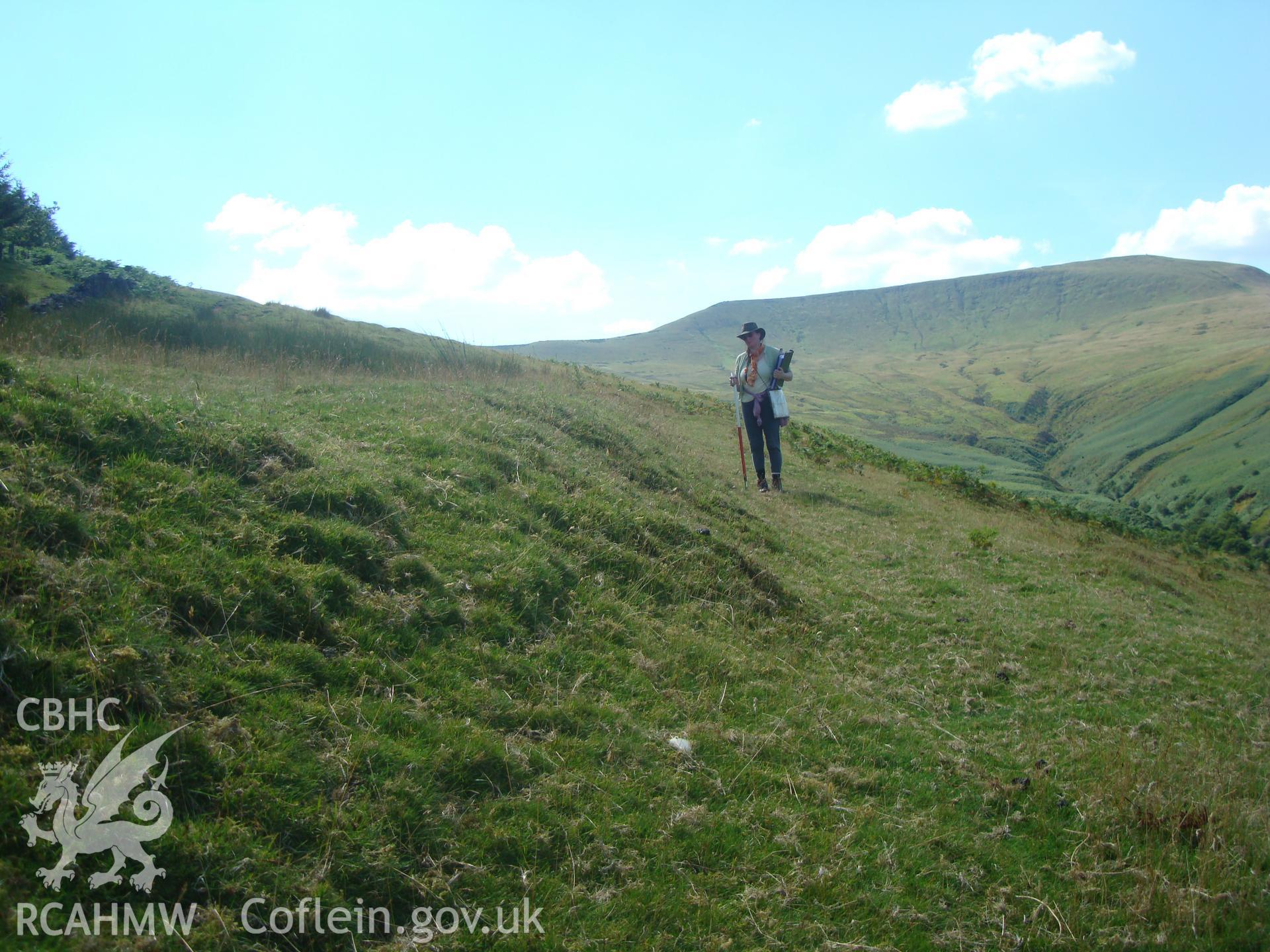 Digital colour photograph of Nant Tarthwynni east enclosure taken on 27/07/2008 by R.P.Sambrook during the Brecon Beacons (east) Uplands Survey undertaken by Trysor.