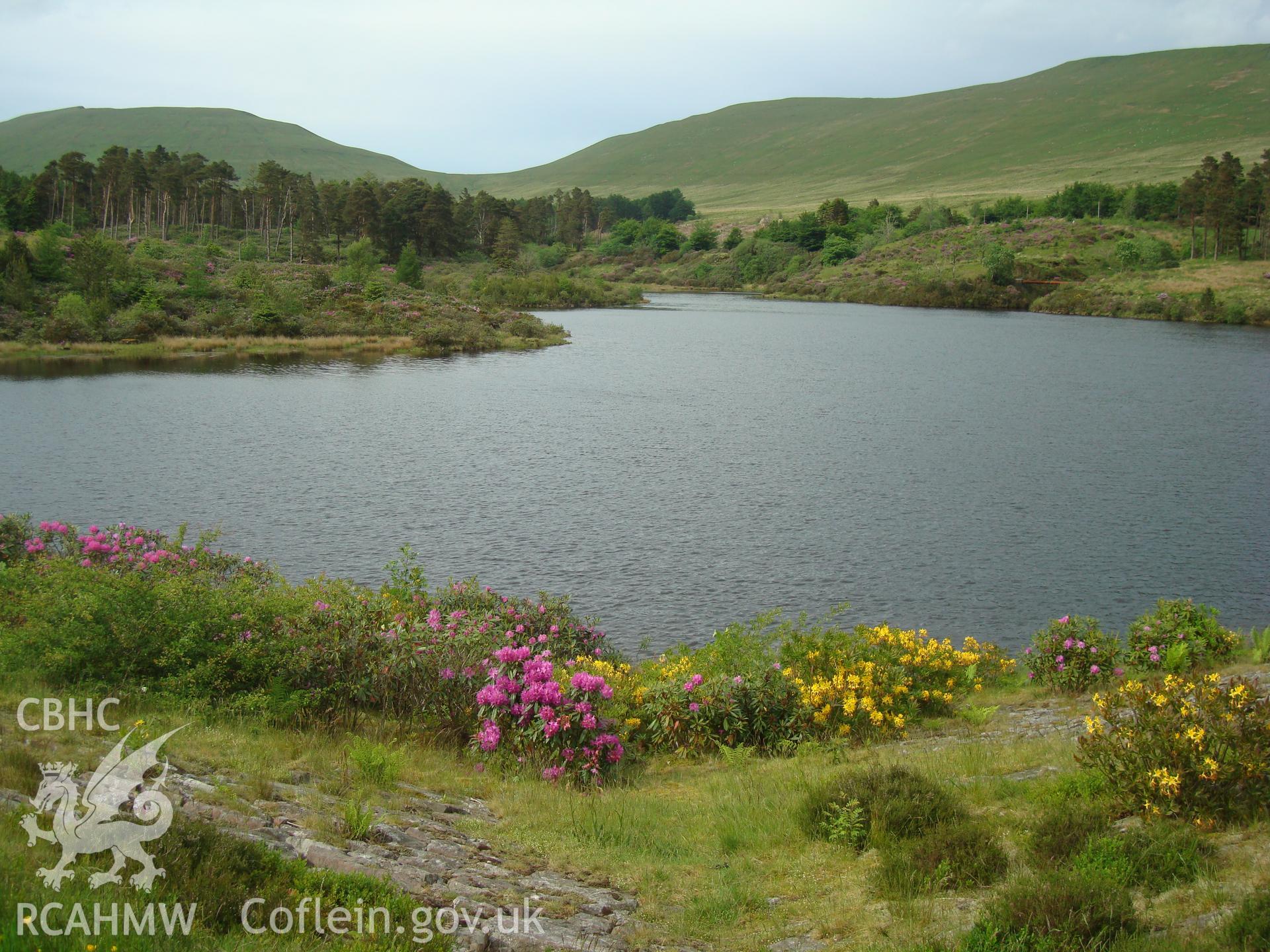 Digital colour photograph of Lower Neuadd Reservoir taken on 03/06/2008 by R.P.Sambrook during the Brecon Beacons (east) Uplands Survey undertaken by Trysor.