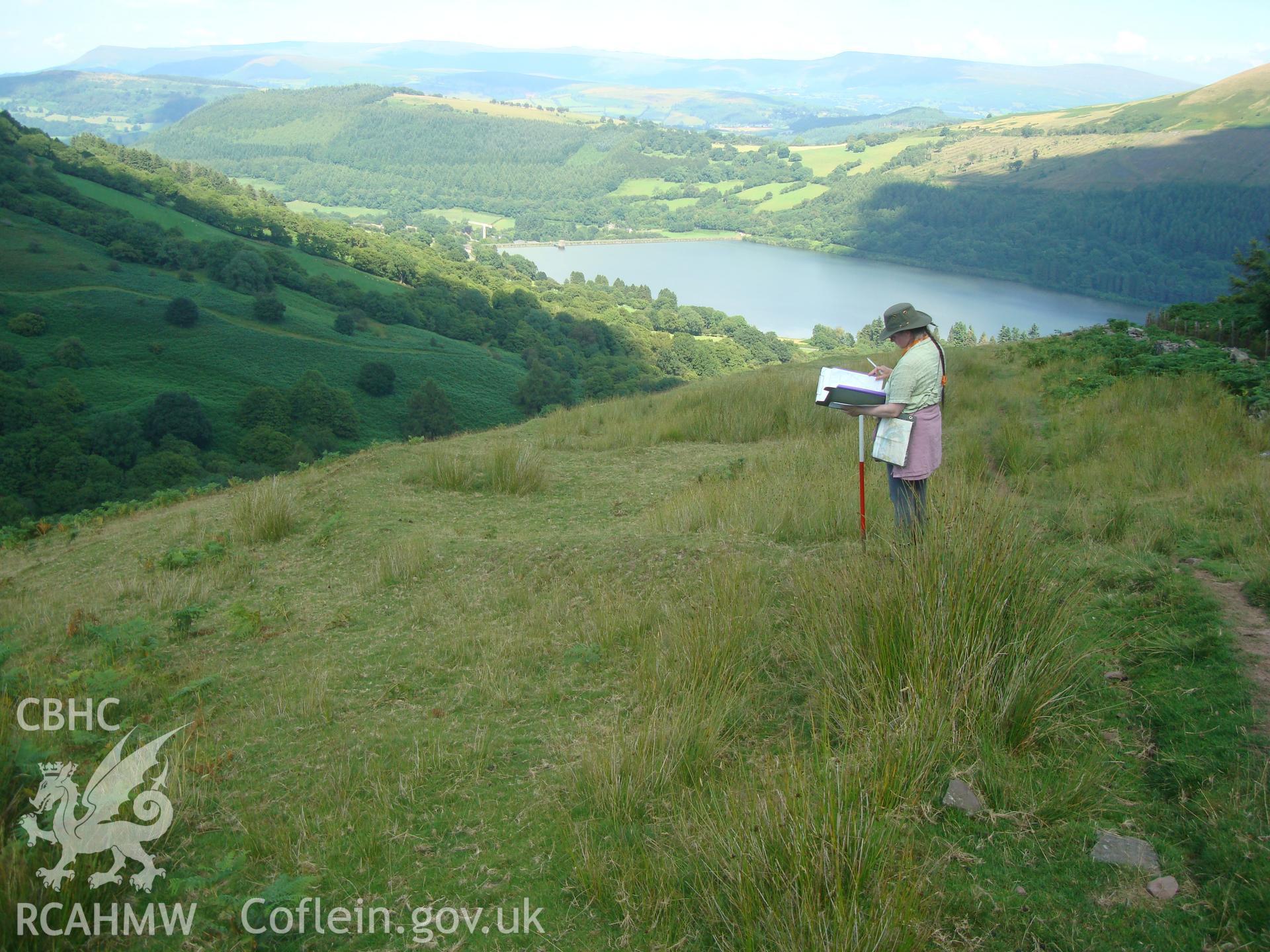 Digital colour photograph of Nant Tarthwynni east enclosure taken on 27/07/2008 by R.P.Sambrook during the Brecon Beacons (east) Uplands Survey undertaken by Trysor.