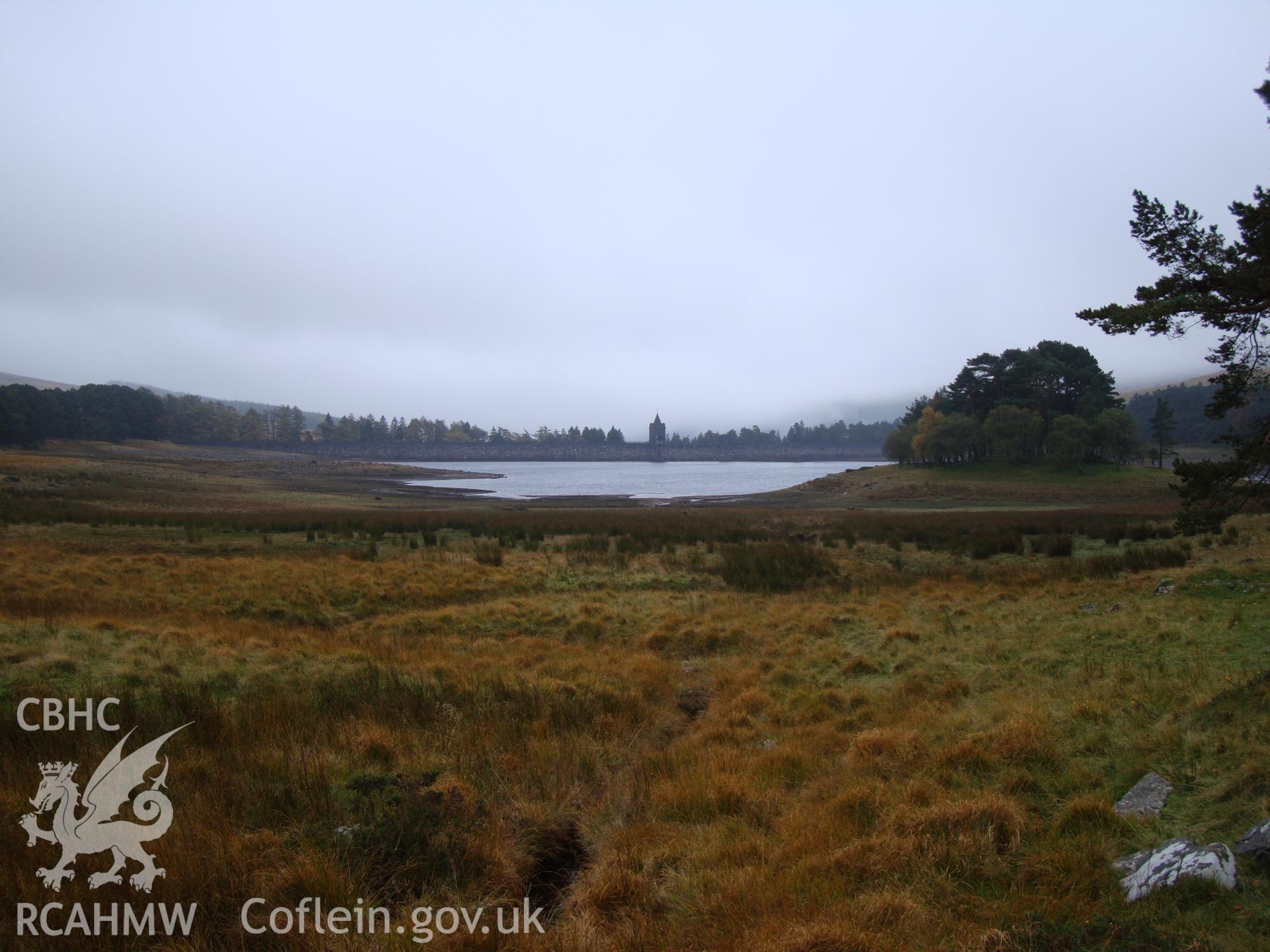 Digital colour photograph of Upper Neuadd Reservoir taken on 14/10/2008 by R.P.Sambrook during the Brecon Beacons (east) Uplands Survey undertaken by Trysor.