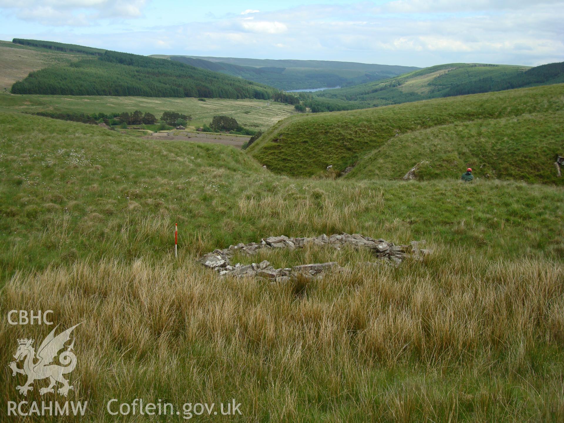 Digital colour photograph of Lower Neuadd Reservoir taken on 13/06/2008 by R.P.Sambrook during the Brecon Beacons (east) Uplands Survey undertaken by Trysor.