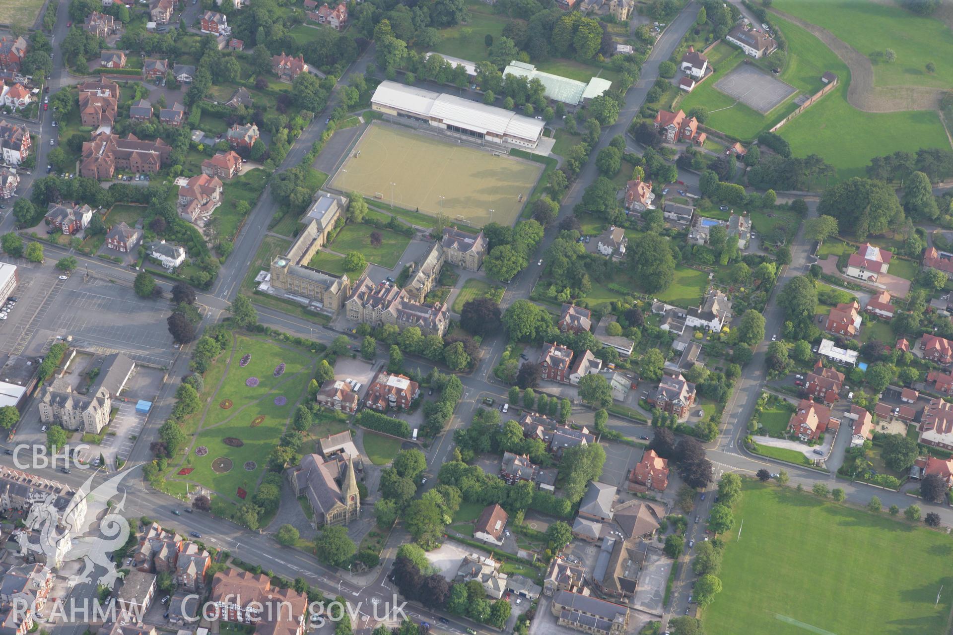 RCAHMW colour oblique photograph of Rydal Penrhos School, Colwyn Bay. Taken by Toby Driver on 24/07/2008.