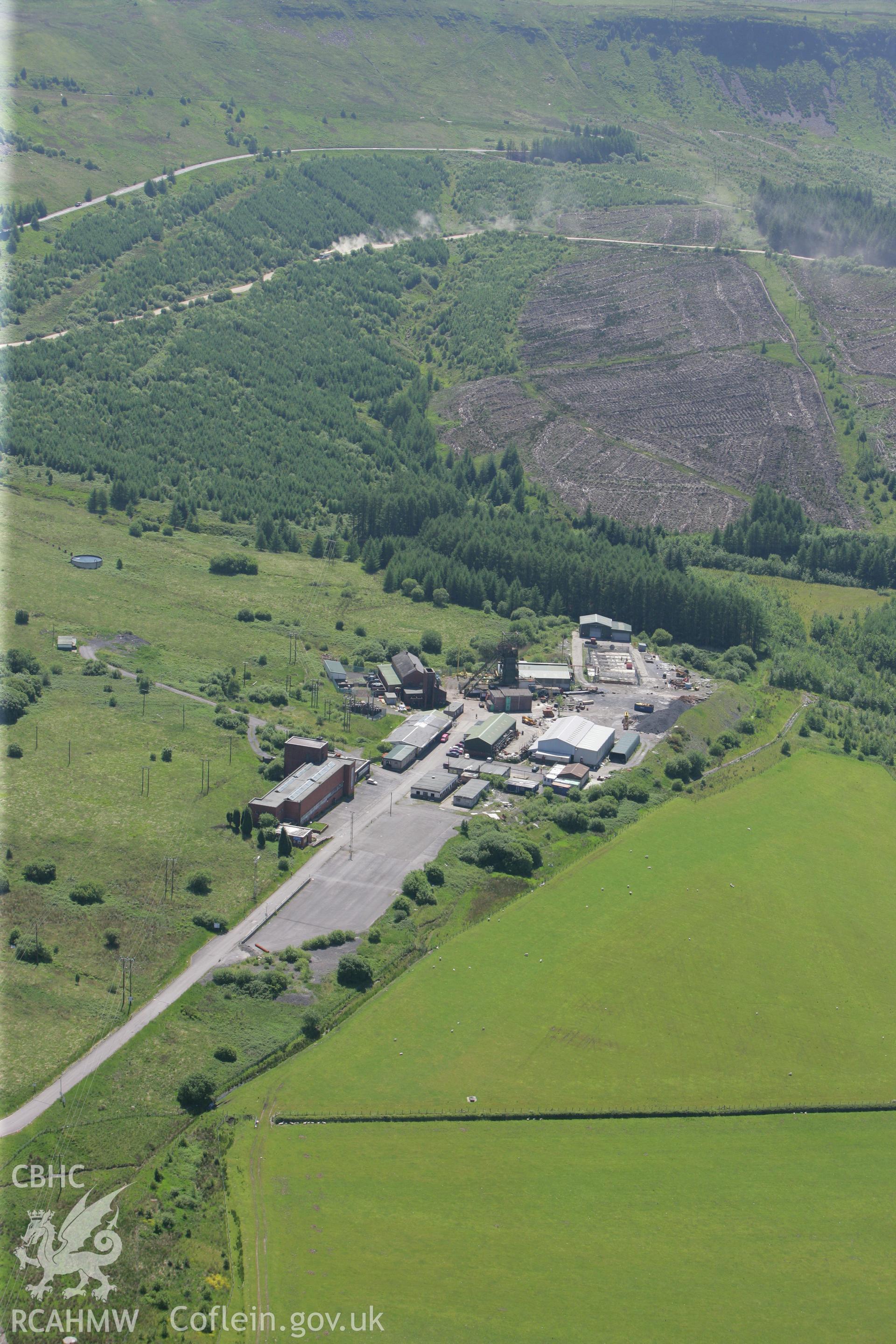 RCAHMW colour oblique photograph of Tower Colliery, prior to demolition. Taken by Toby Driver on 09/06/2008.