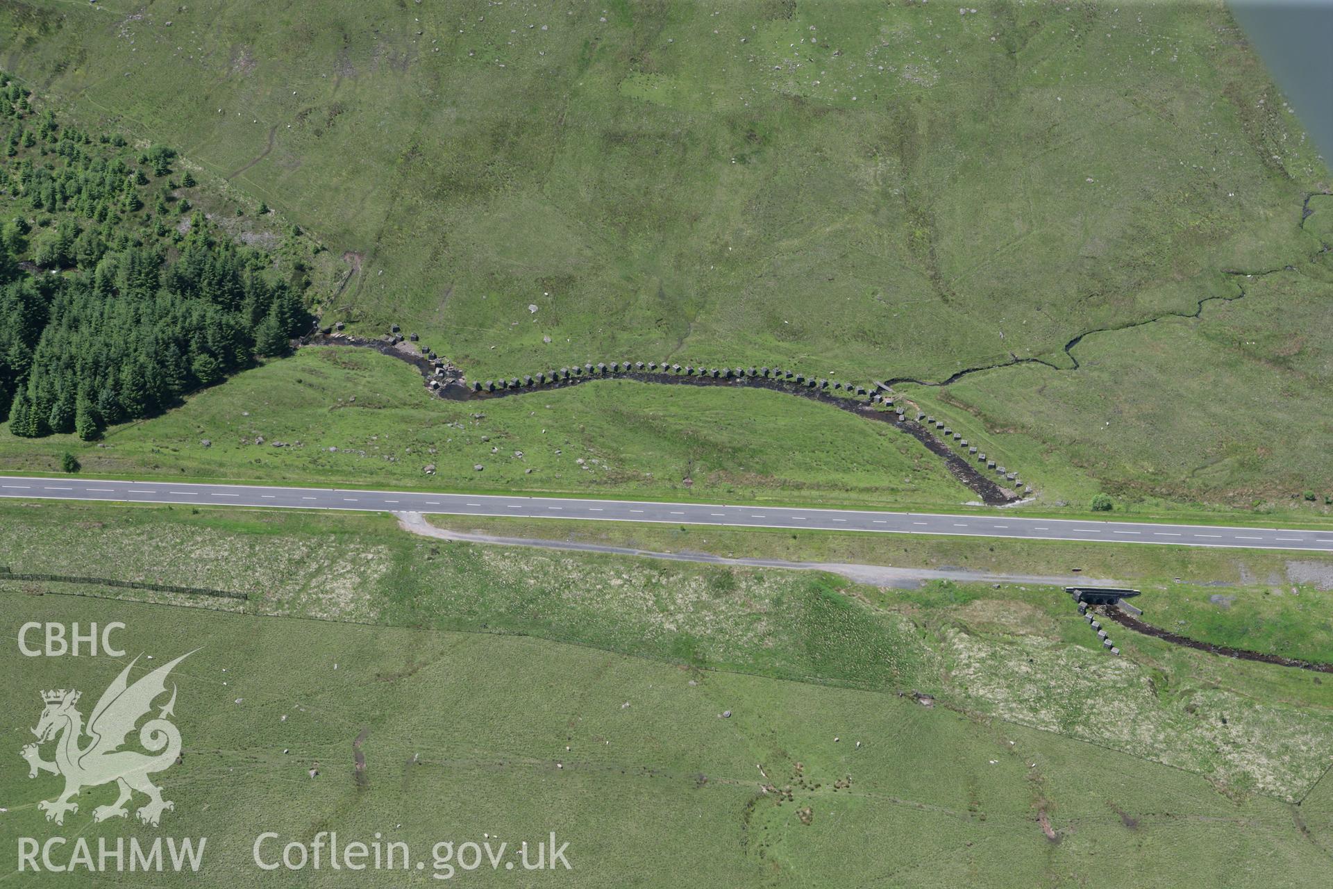 RCAHMW colour oblique photograph of Storey Arms Anti-Invasion Trenches. Taken by Toby Driver on 09/06/2008.