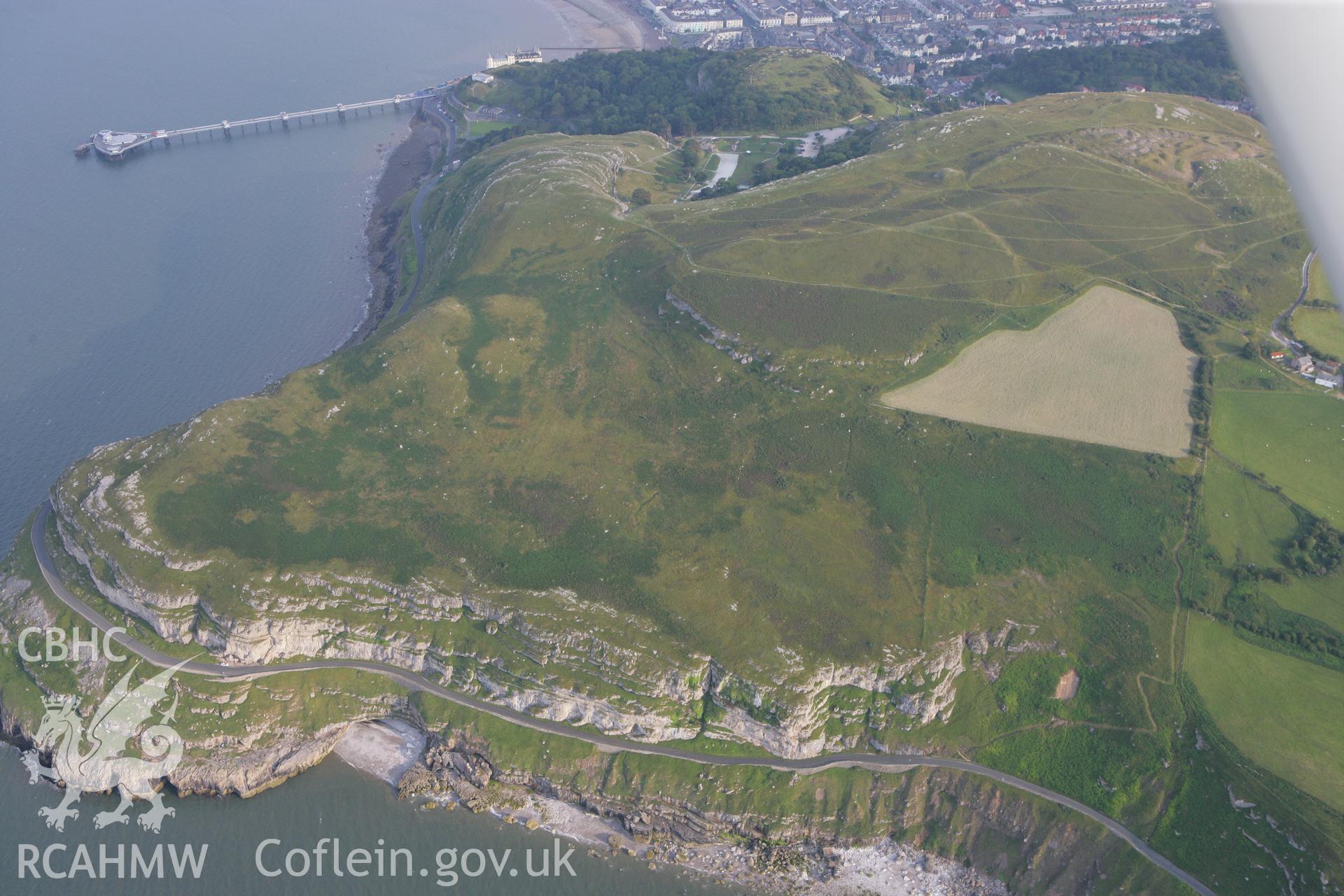 RCAHMW colour oblique photograph of Great Orme, view from the north. Taken by Toby Driver on 24/07/2008.