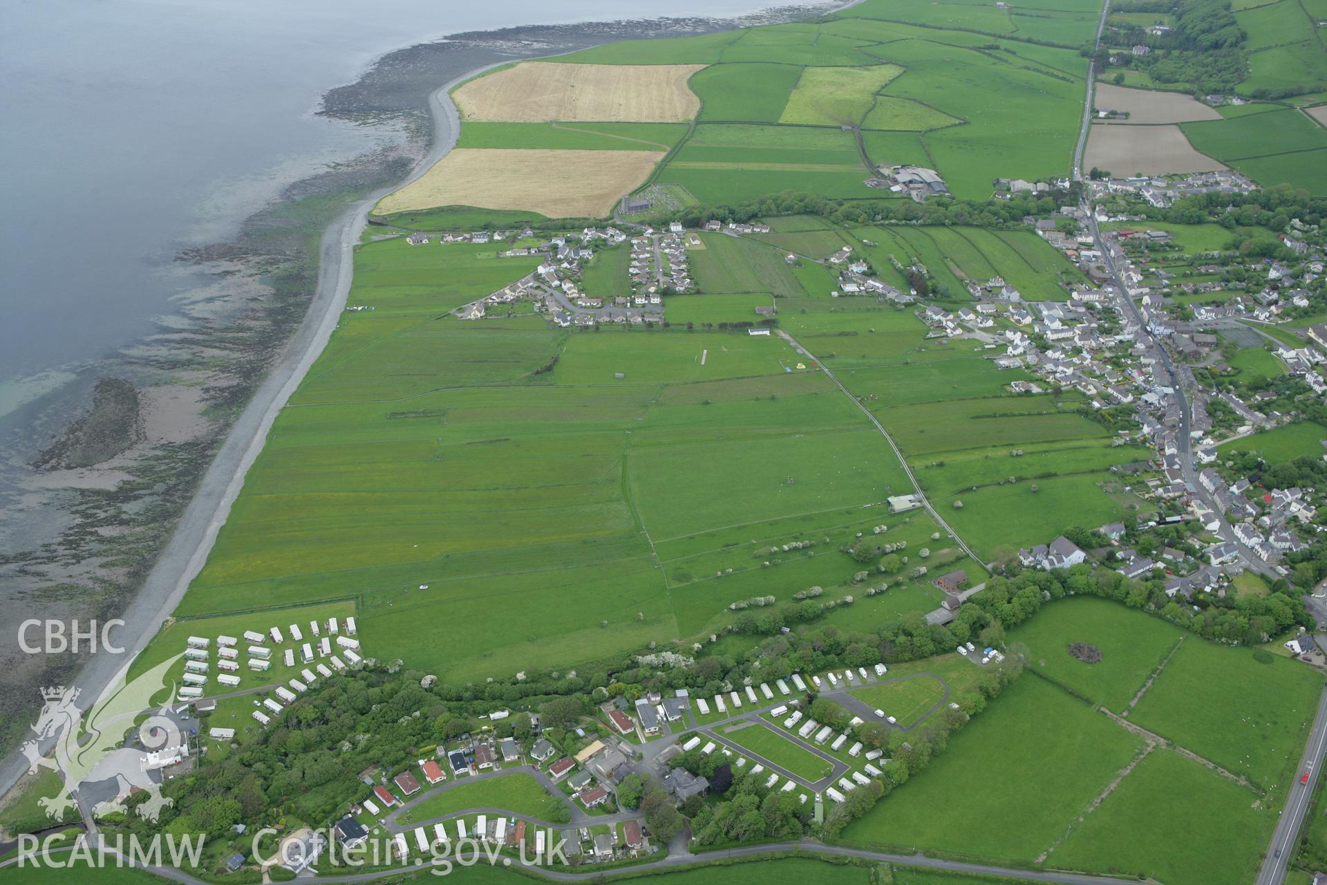 RCAHMW colour oblique photograph of Llanon village. Taken by Toby Driver on 20/05/2008.