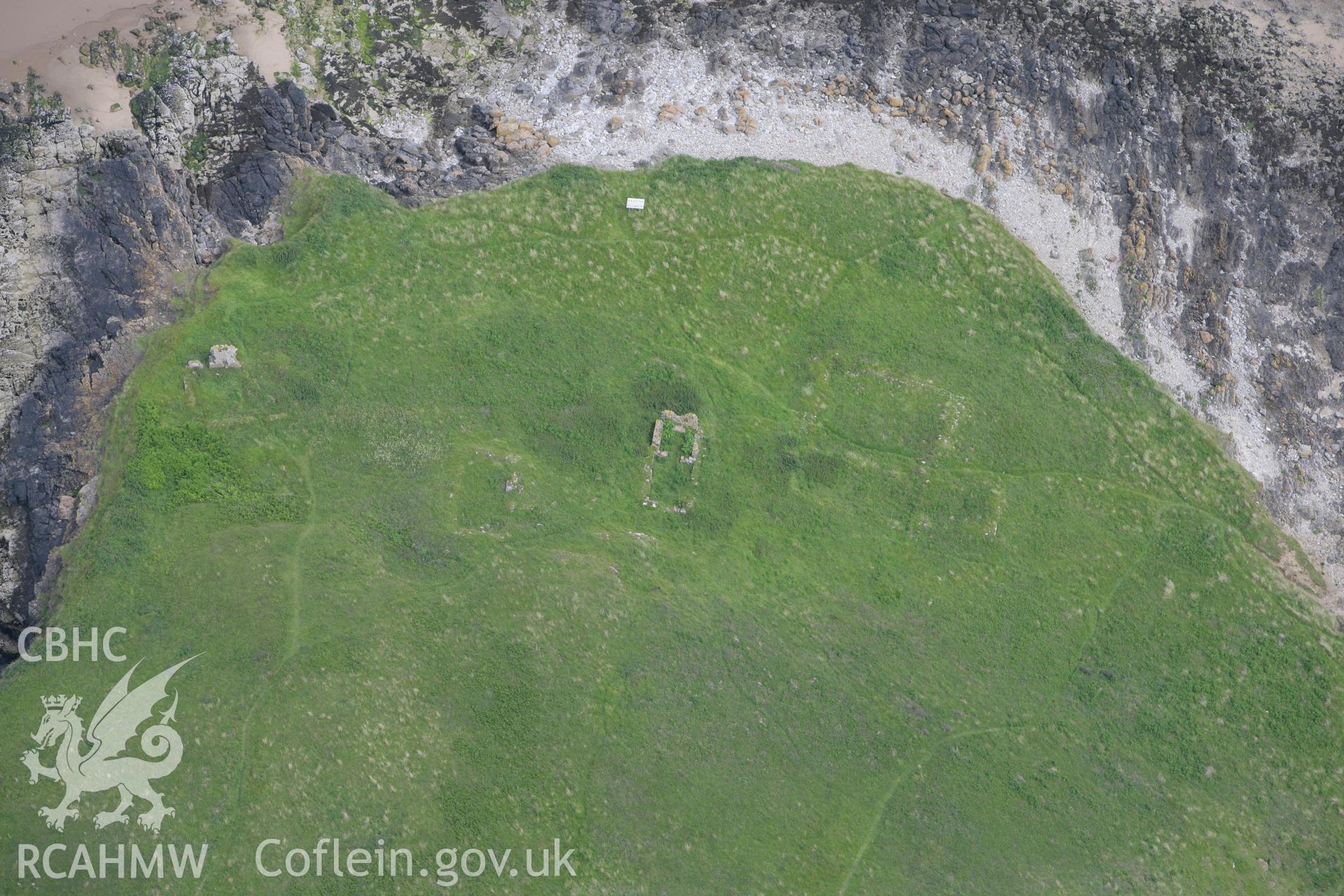 RCAHMW colour oblique photograph of Medieval Hermitage Site, Burry Holms. Taken by Toby Driver on 20/06/2008.