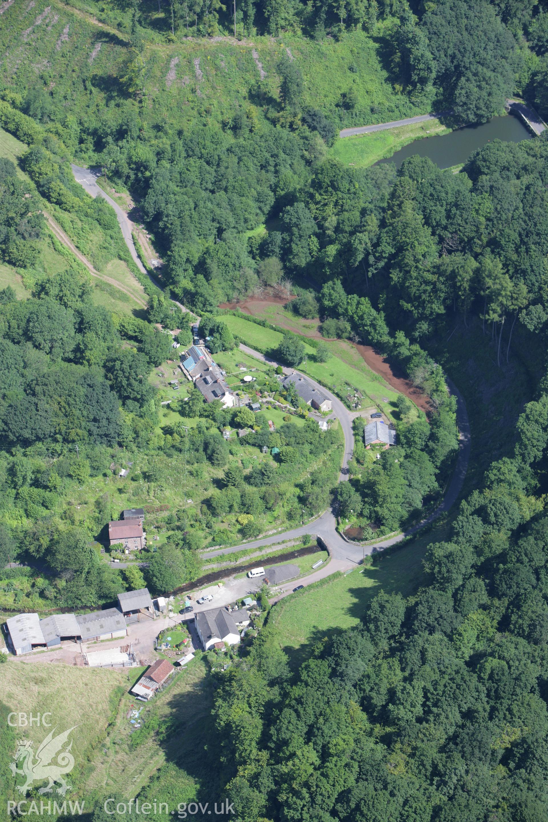 RCAHMW colour oblique photograph of Tintern Upper Wire Works (New Tongs Mill). Taken by Toby Driver on 21/07/2008.