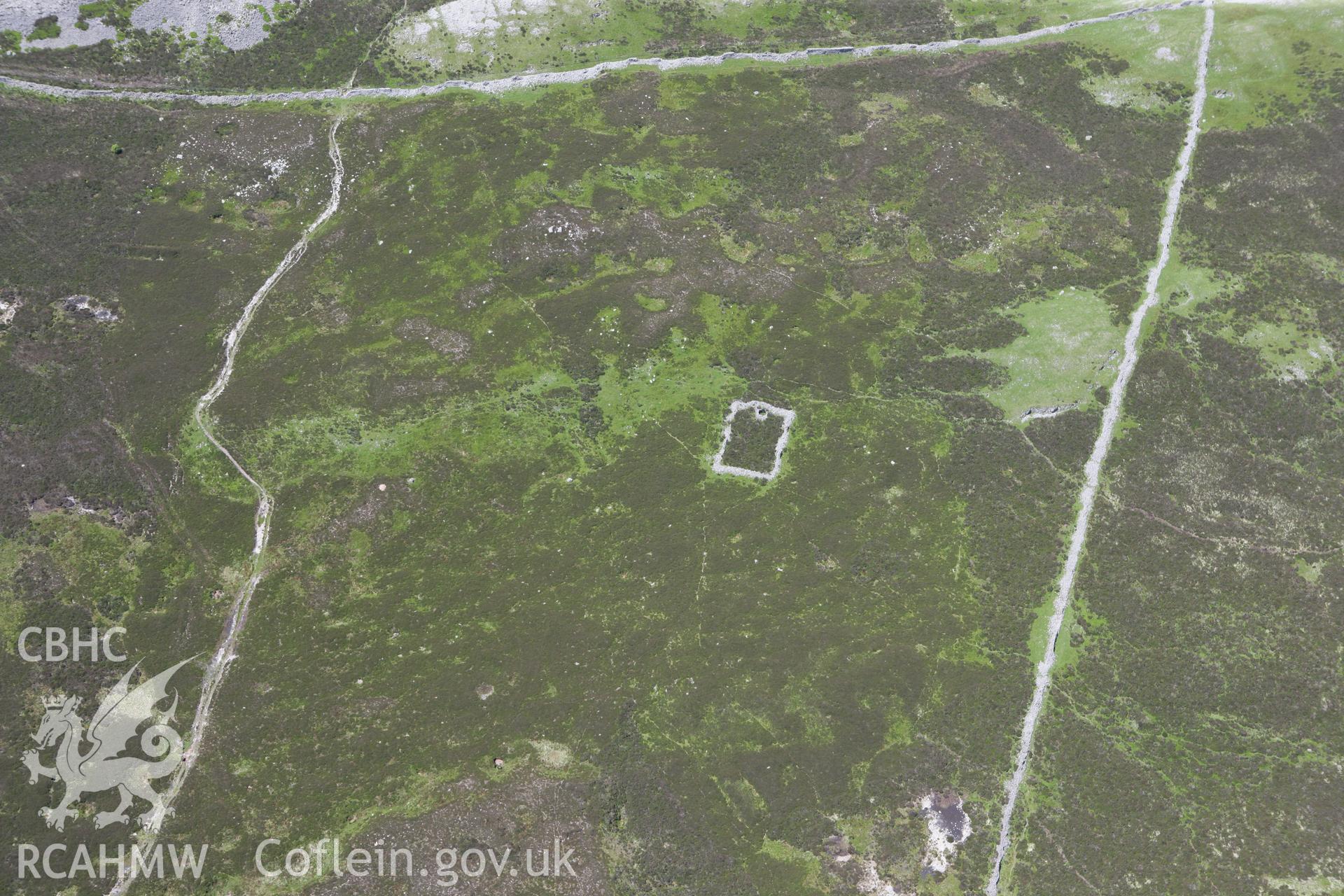 RCAHMW colour oblique photograph of Pant Mawr Rabbit Farm Complex. Taken by Toby Driver on 09/06/2008.