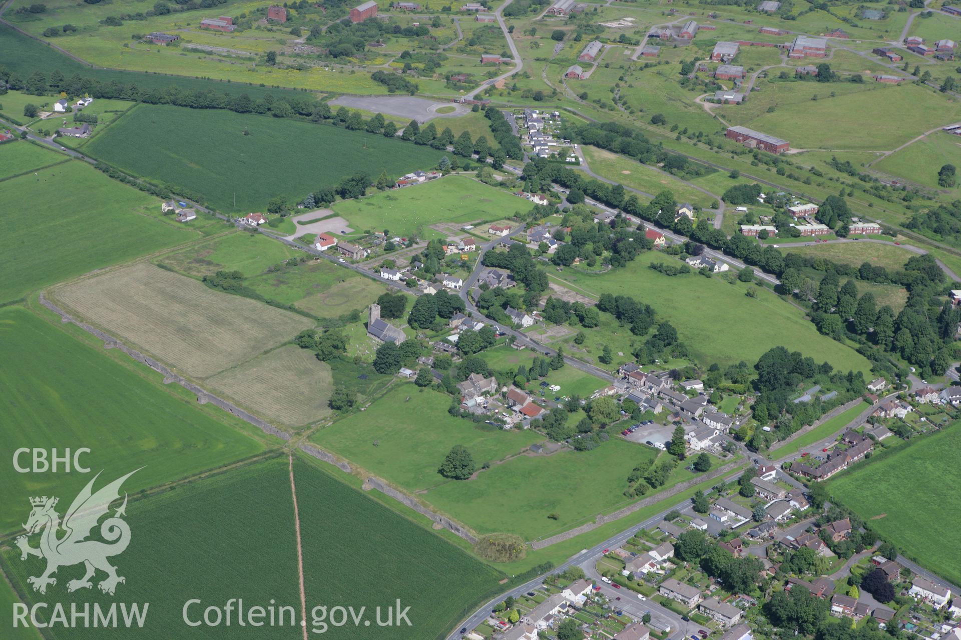 RCAHMW colour oblique photograph of Caerwent Roman City. Taken by Toby Driver on 21/07/2008.