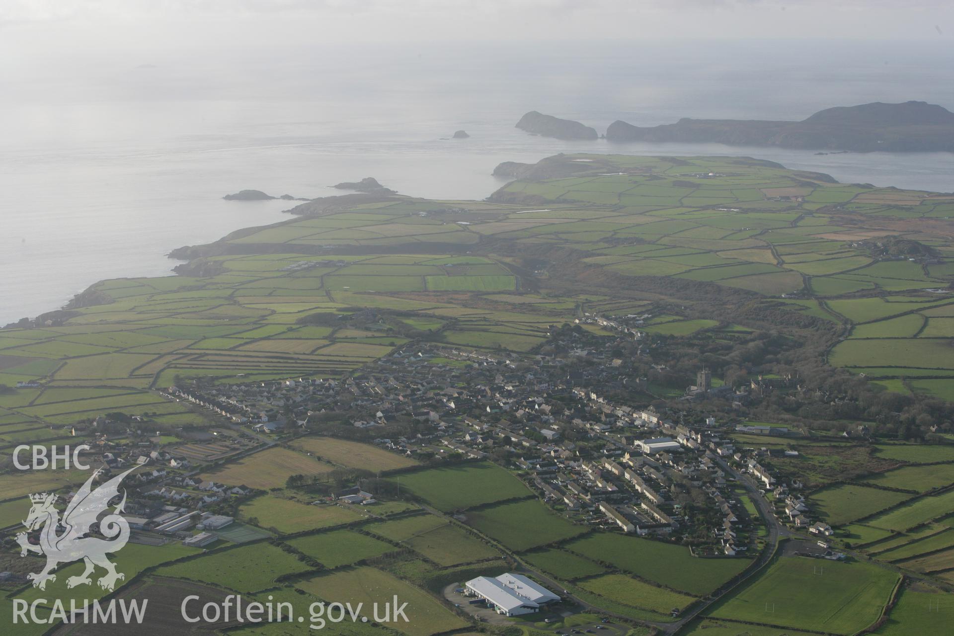 RCAHMW colour oblique photograph of St David's, from the south-east. Taken by Toby Driver on 15/12/2008.