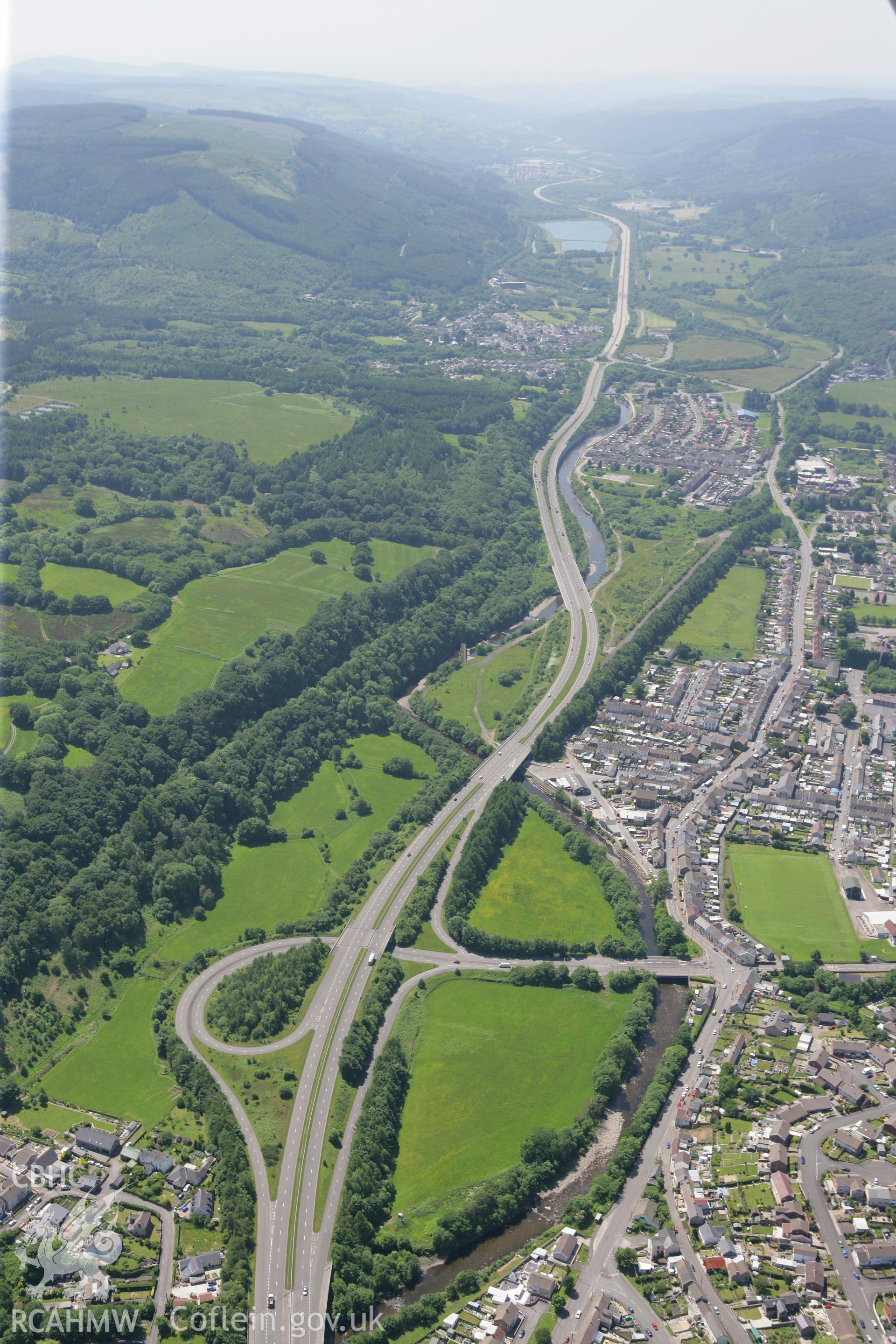 RCAHMW colour oblique photograph of Glyn neath. Taken by Toby Driver on 09/06/2008.