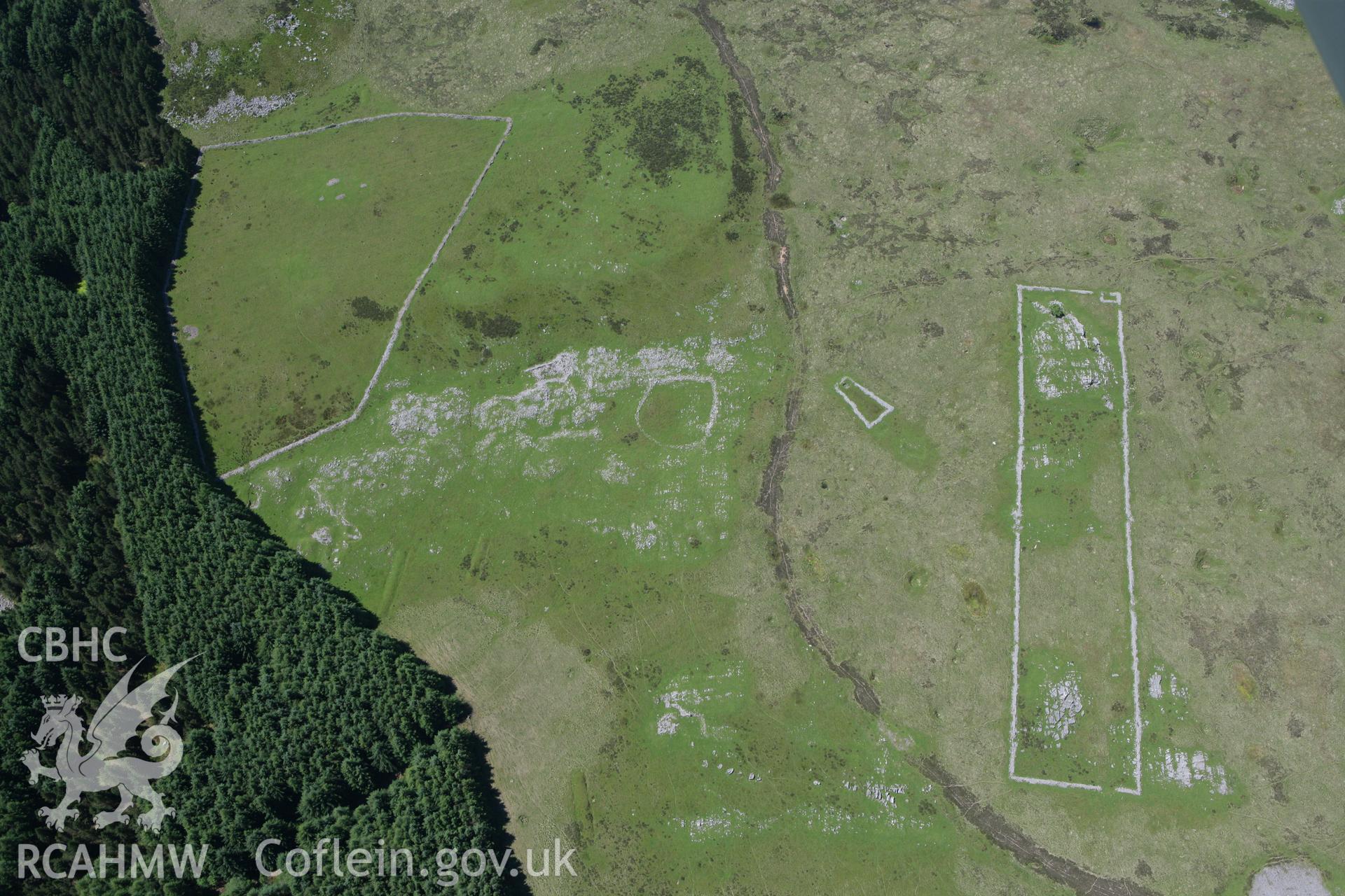 RCAHMW colour oblique photograph of Pant Mawr Rabbit Farm and Limeworkings Complex. Taken by Toby Driver on 09/06/2008.