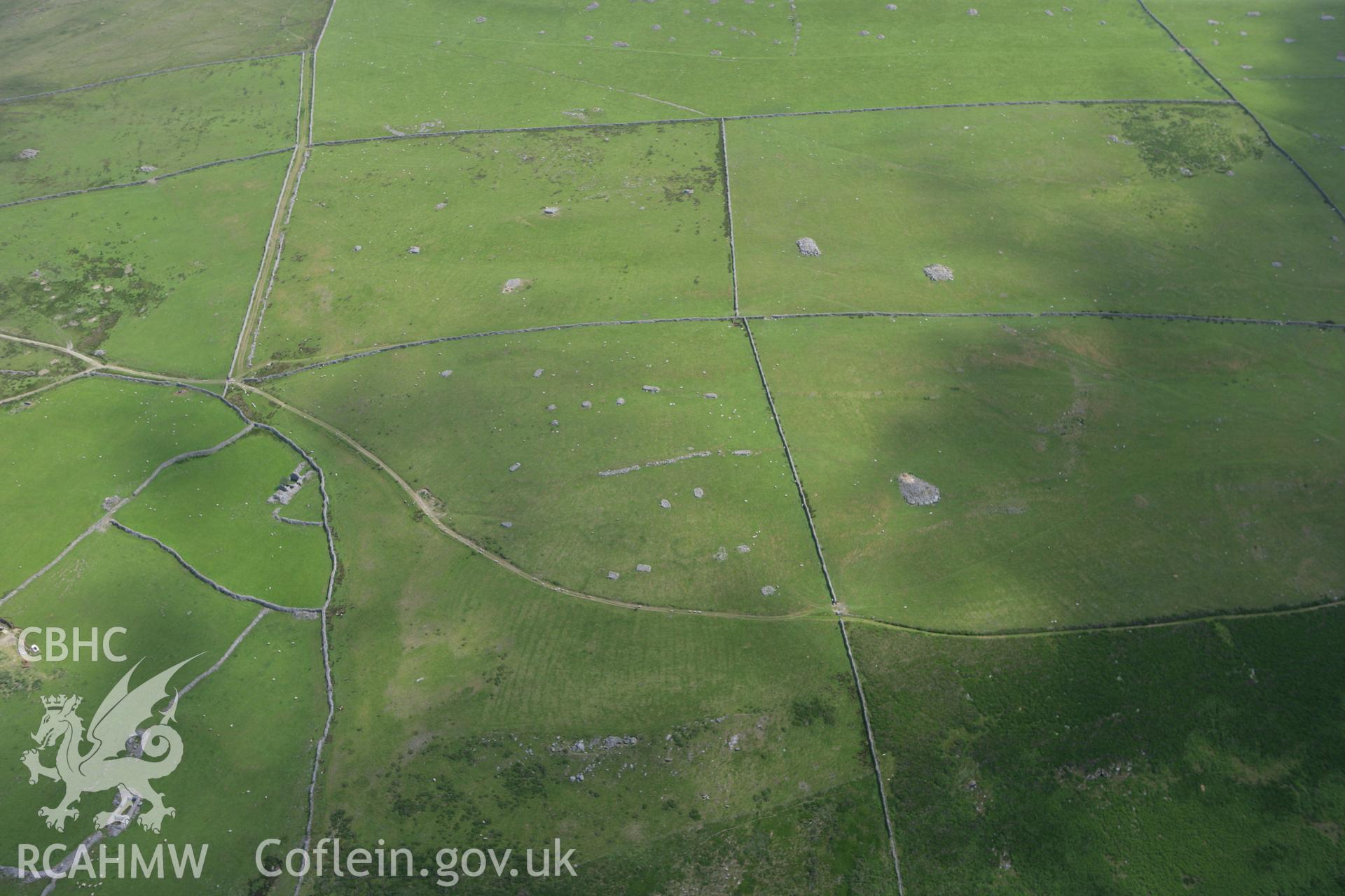 RCAHMW colour oblique photograph of Gwastadgoed Cairns. Taken by Toby Driver on 13/06/2008.