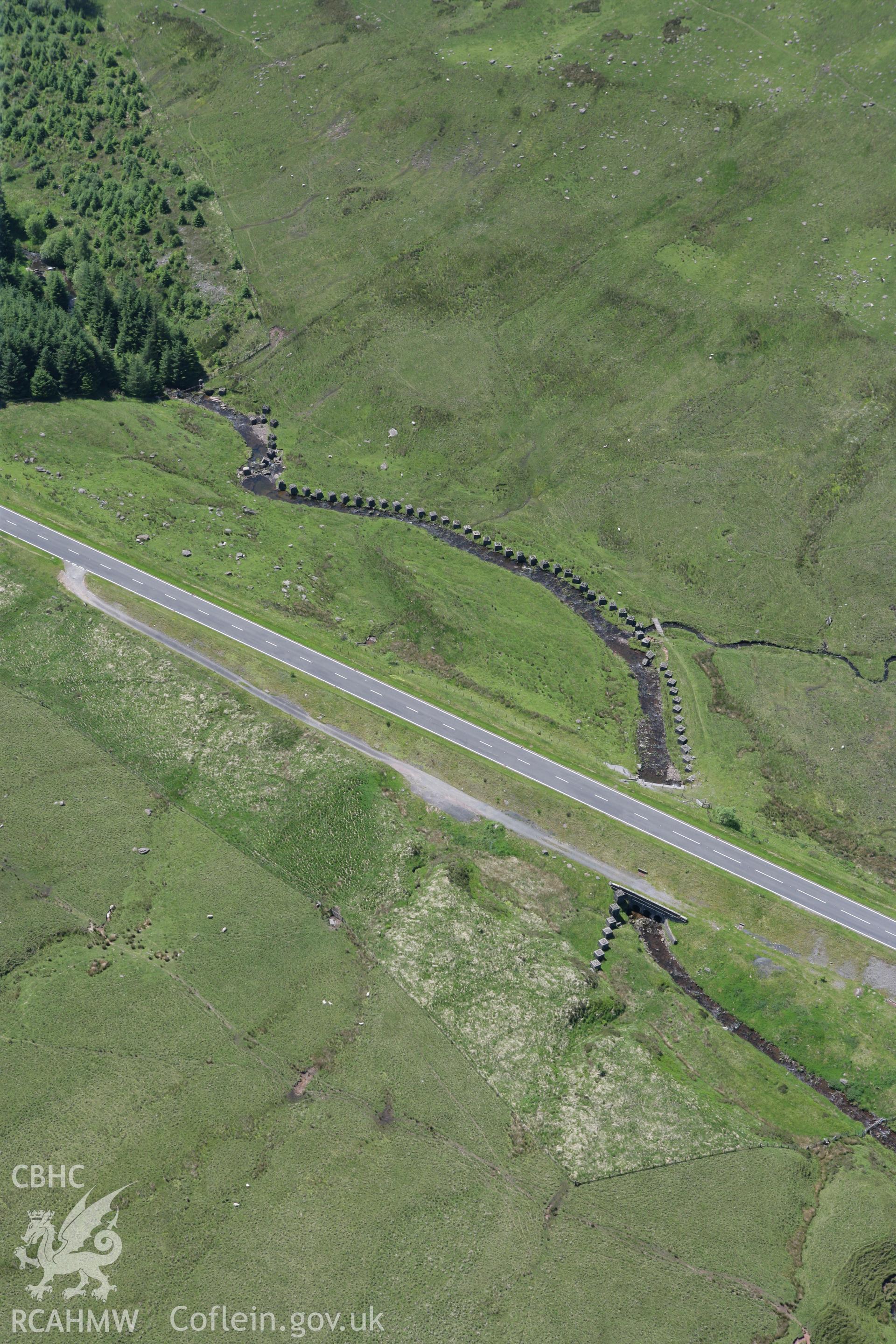 RCAHMW colour oblique photograph of Storey Arms Anti-Invasion Trenches. Taken by Toby Driver on 09/06/2008.