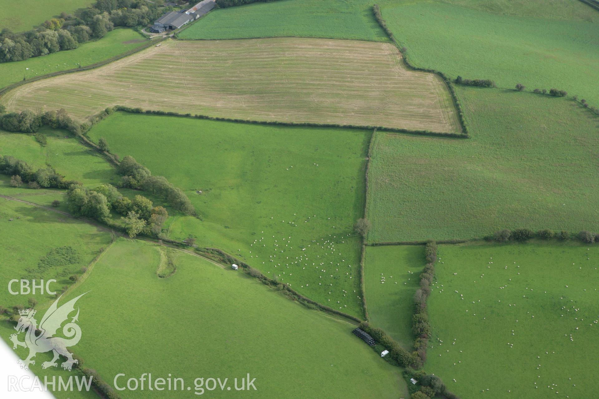 RCAHMW colour oblique photograph of Offa's Dyke England. Taken by Toby Driver on 10/10/2008.