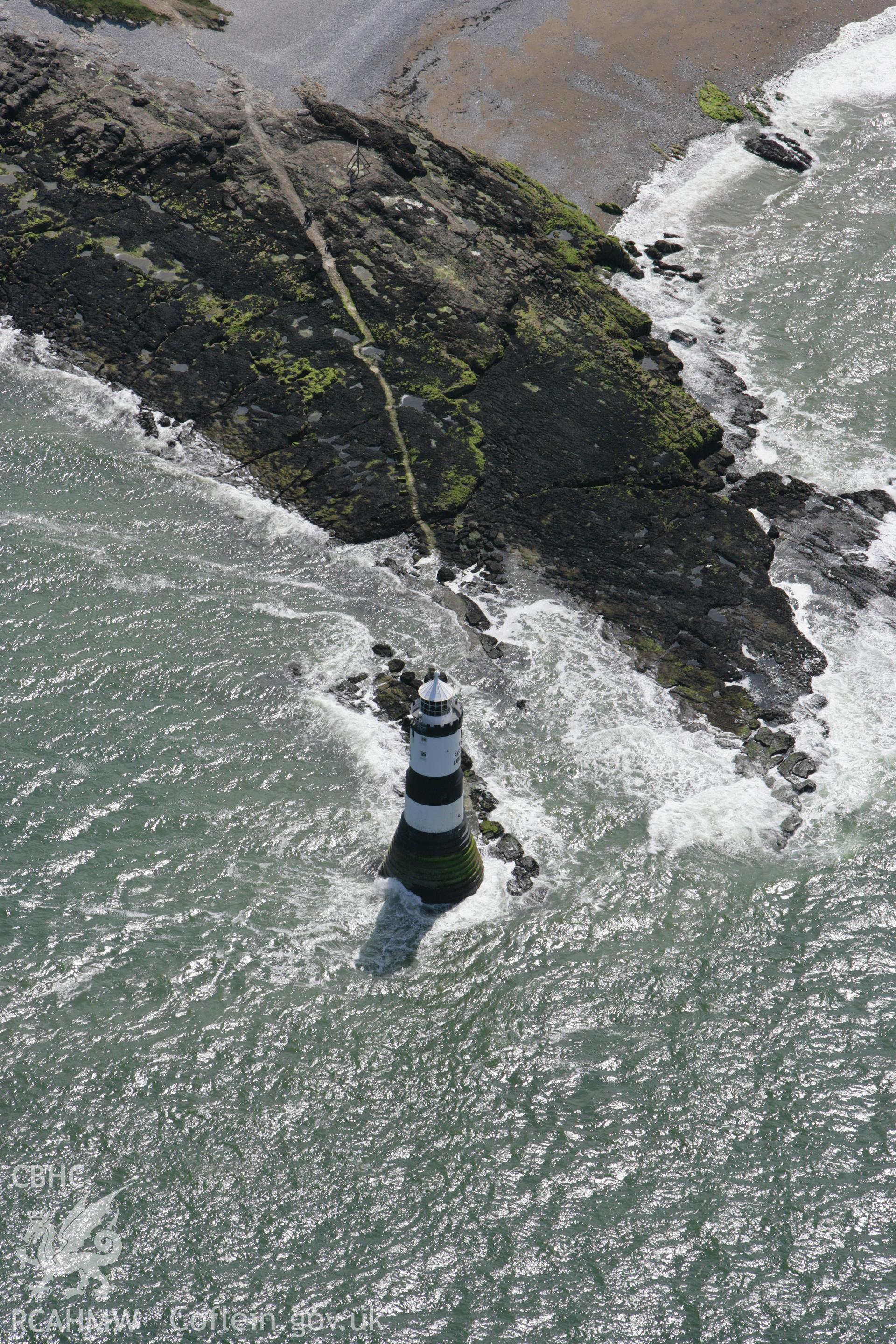 RCAHMW colour oblique photograph of Trwyn-du Lighthouse. Taken by Toby Driver on 13/06/2008.