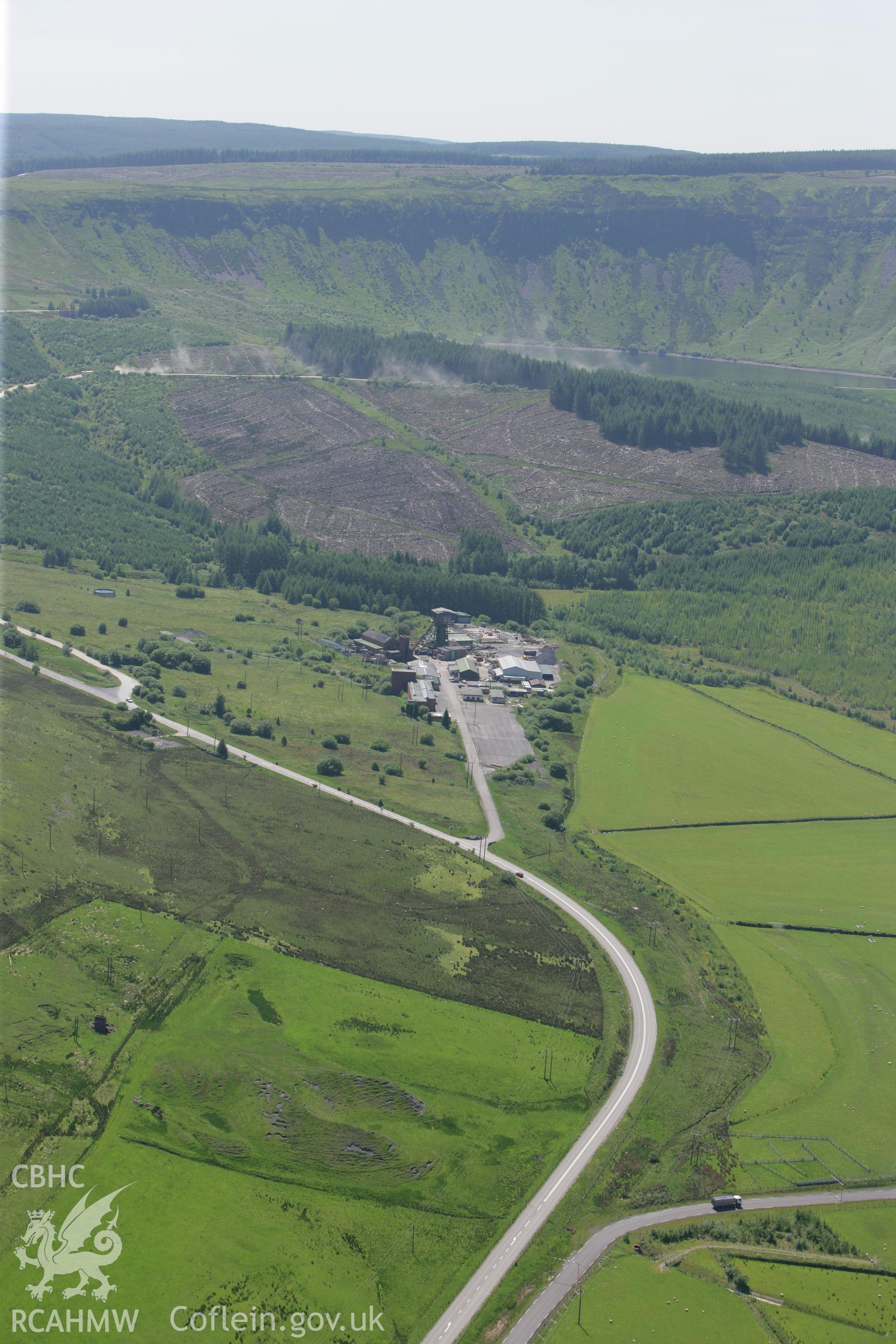 RCAHMW colour oblique photograph of Tower Colliery, prior to demolition. Taken by Toby Driver on 09/06/2008.