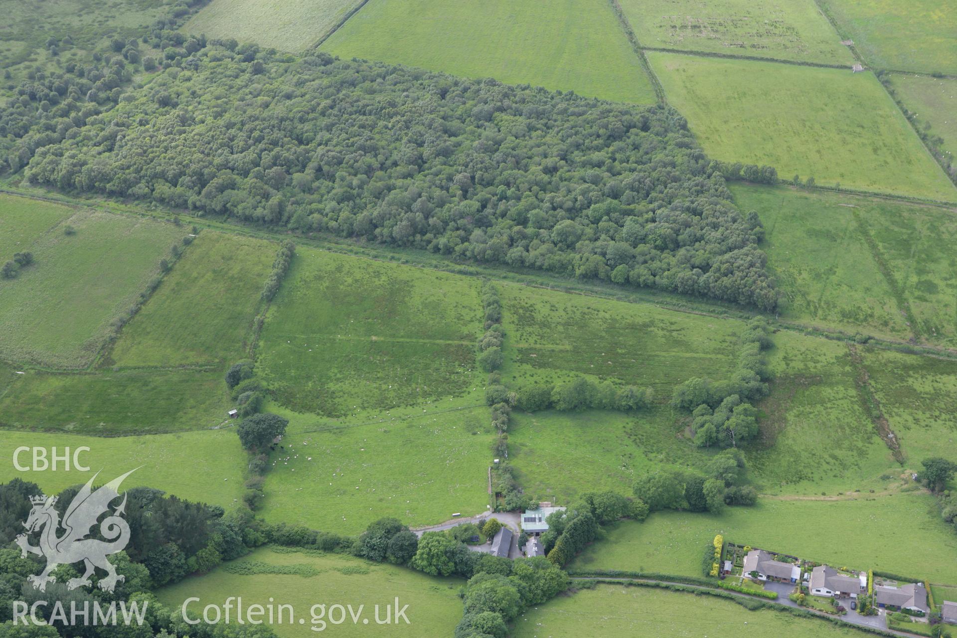 RCAHMW colour oblique photograph of Tan-yr-Allt, Tre Taliesin. Taken by Toby Driver on 13/06/2008.