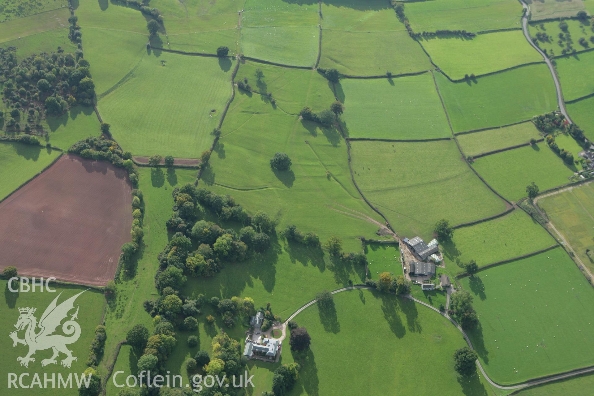 RCAHMW colour oblique photograph of Oakfield House, Brecon Road, Hay-on-Wye. Taken by Toby Driver on 10/10/2008.